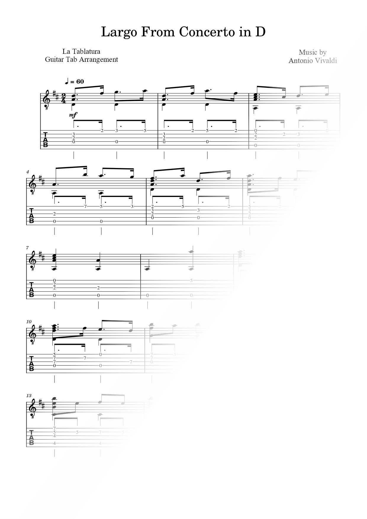 Largo from Concerto in D