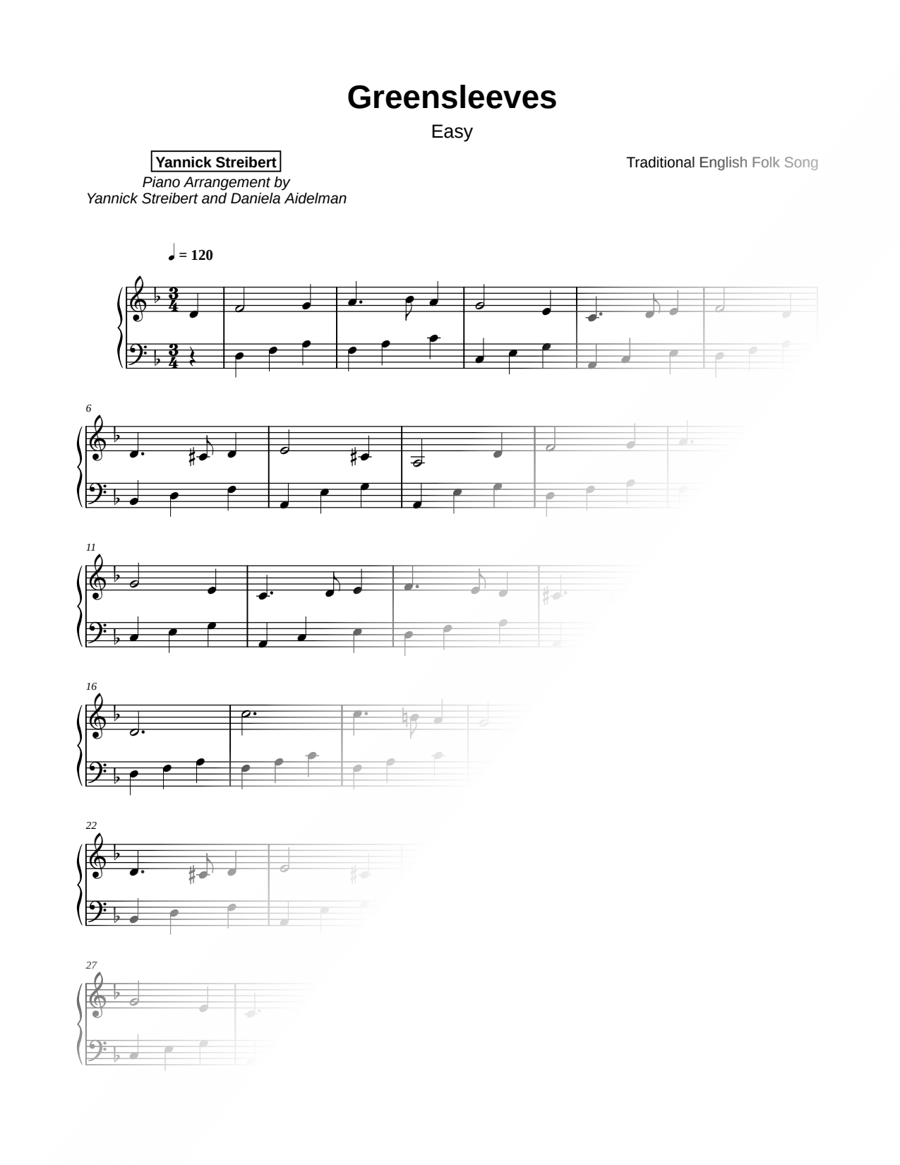 Greensleeves [easy]