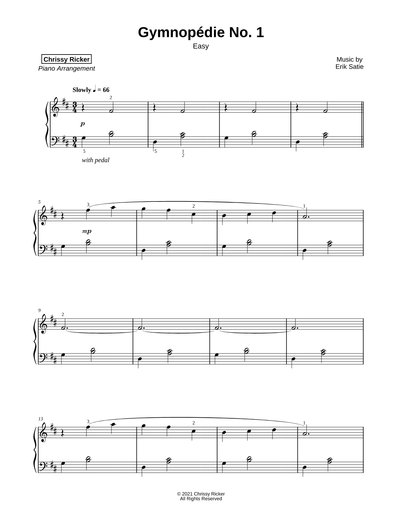 Gymnopédie No. 1 [easy]