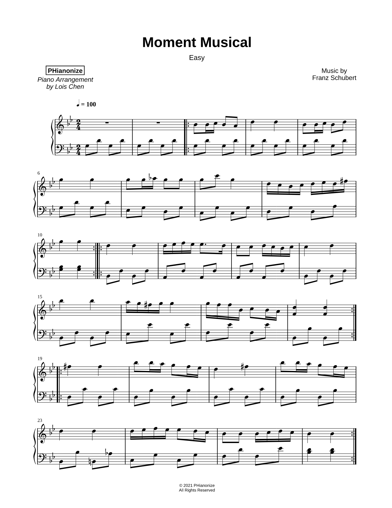 Moment Musical No. 3 [easy]