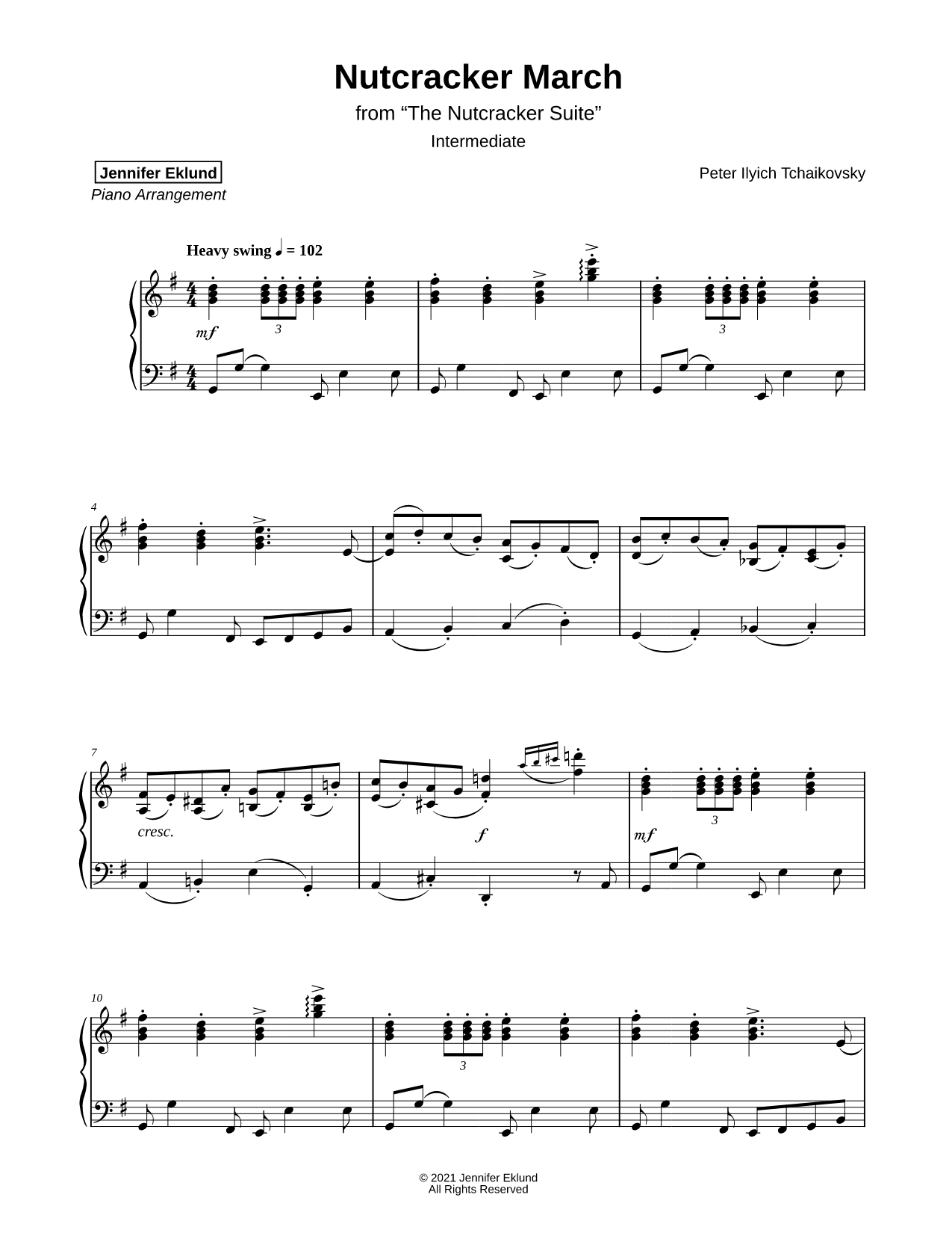 March from The Nutcracker Suite [intermediate]