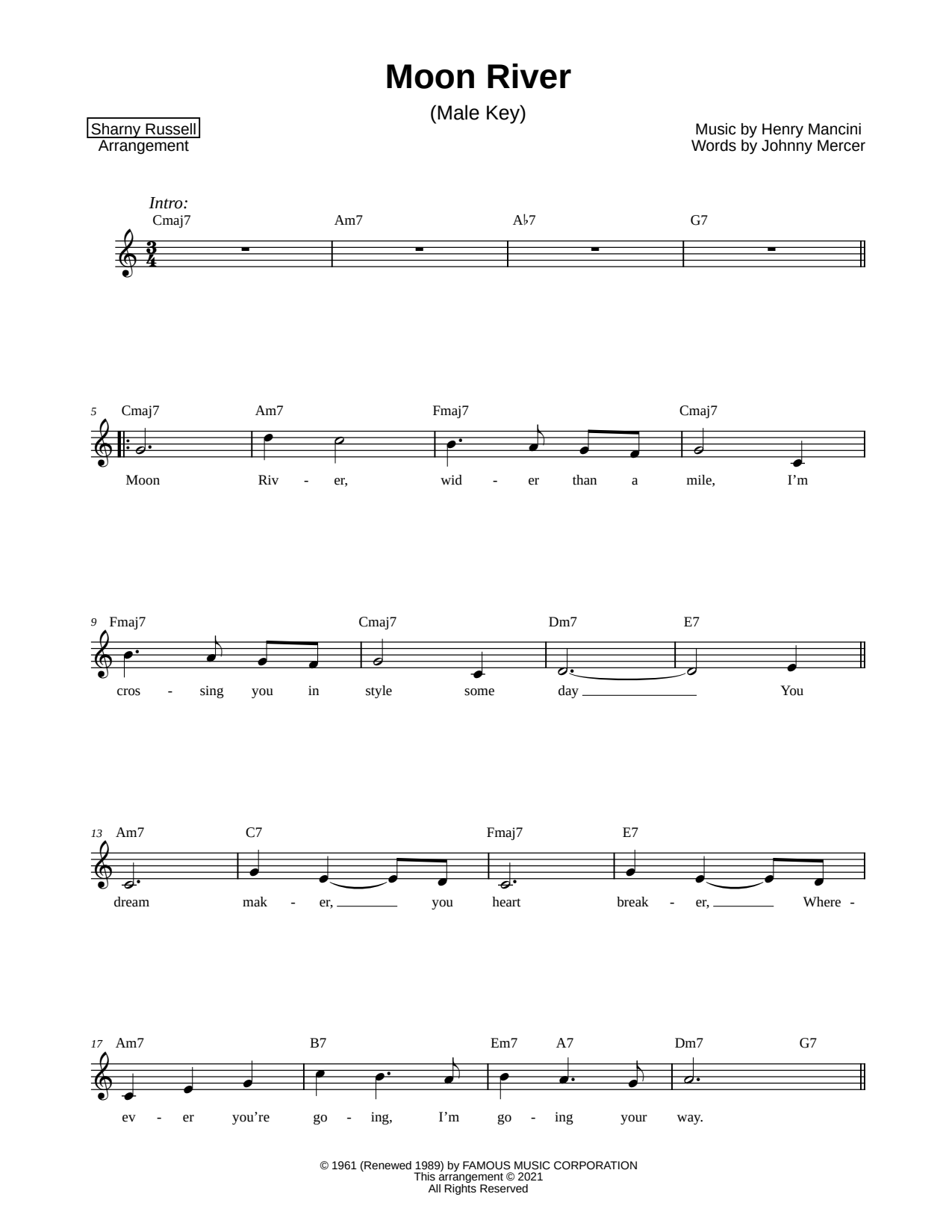 Moon River [male key]