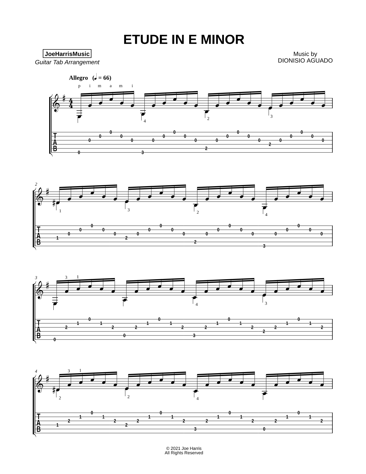 Etude in E Minor