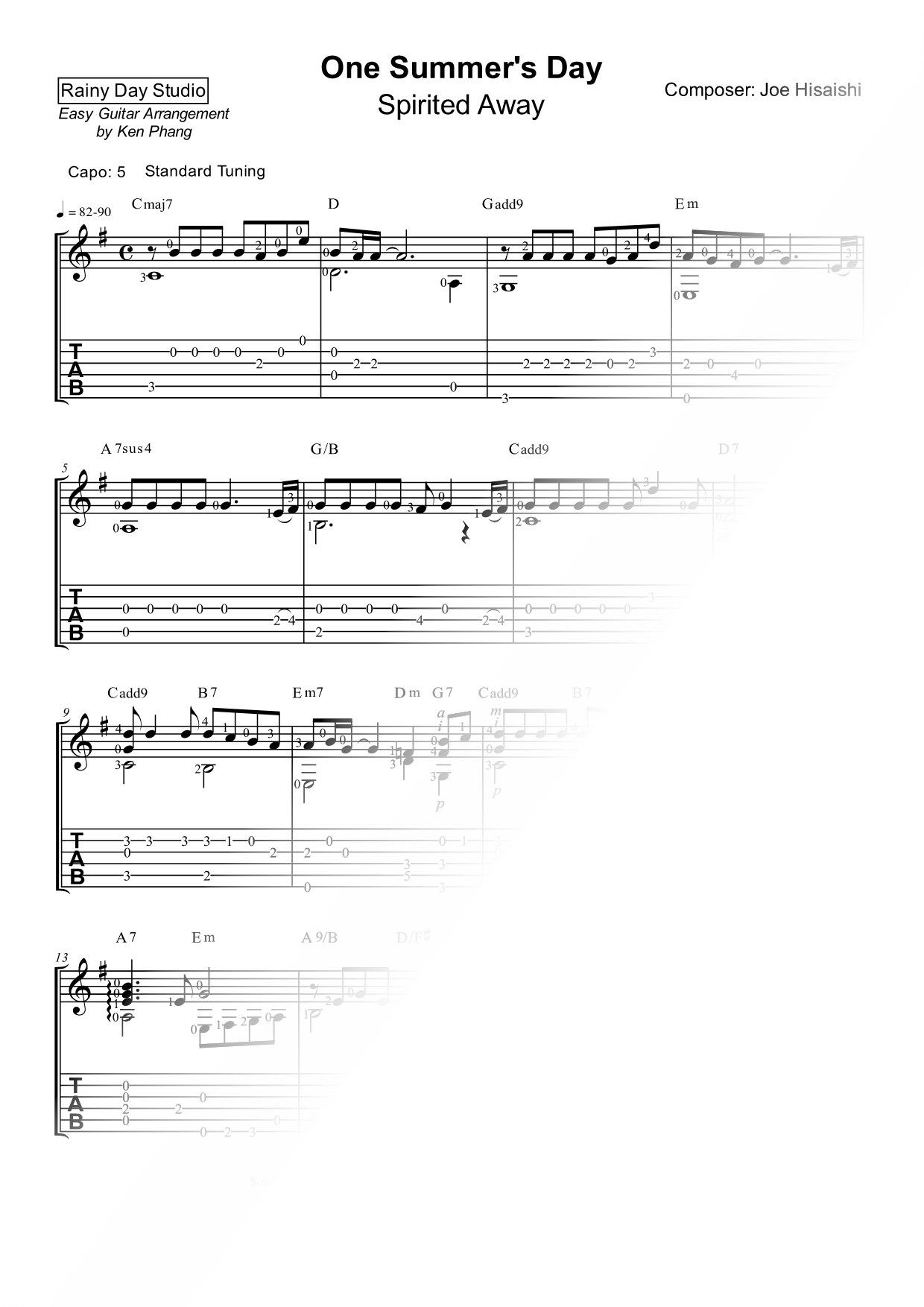 One Summer's Day [easy]