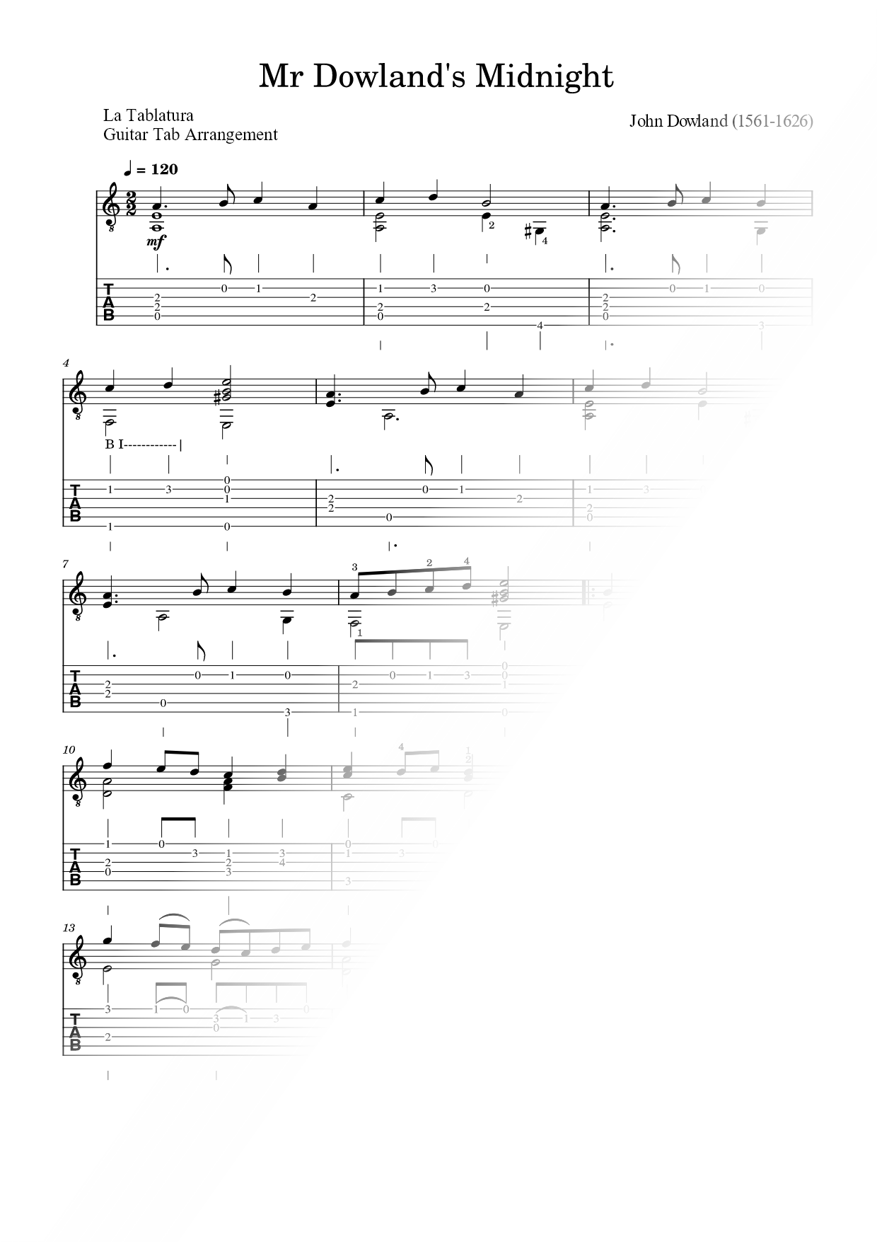 Mr. Dowland's Midnight