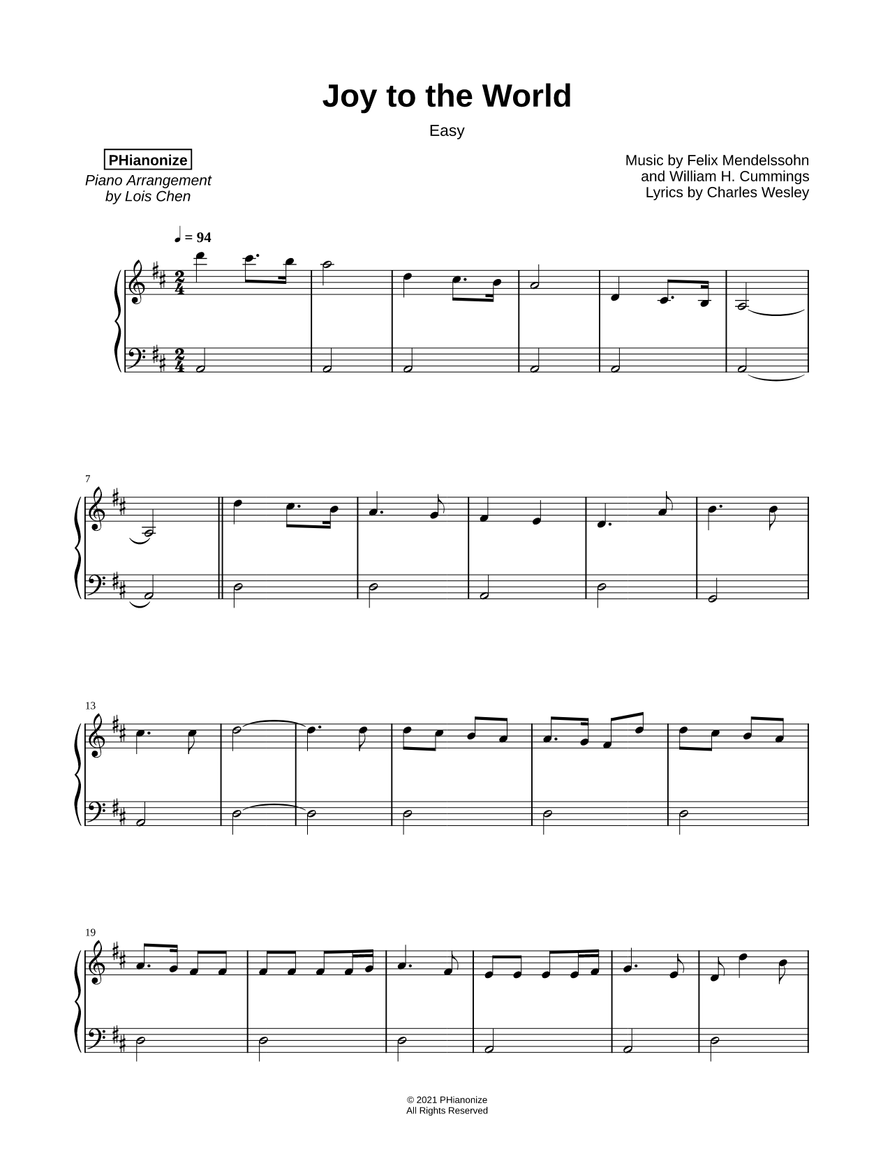 Joy to the World [easy]