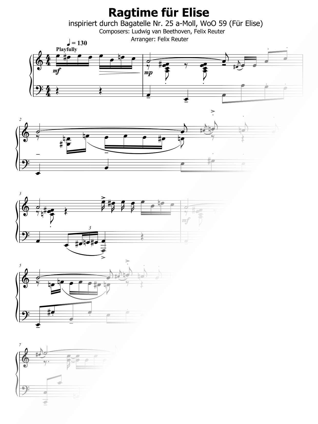 Ragtime Für Elise