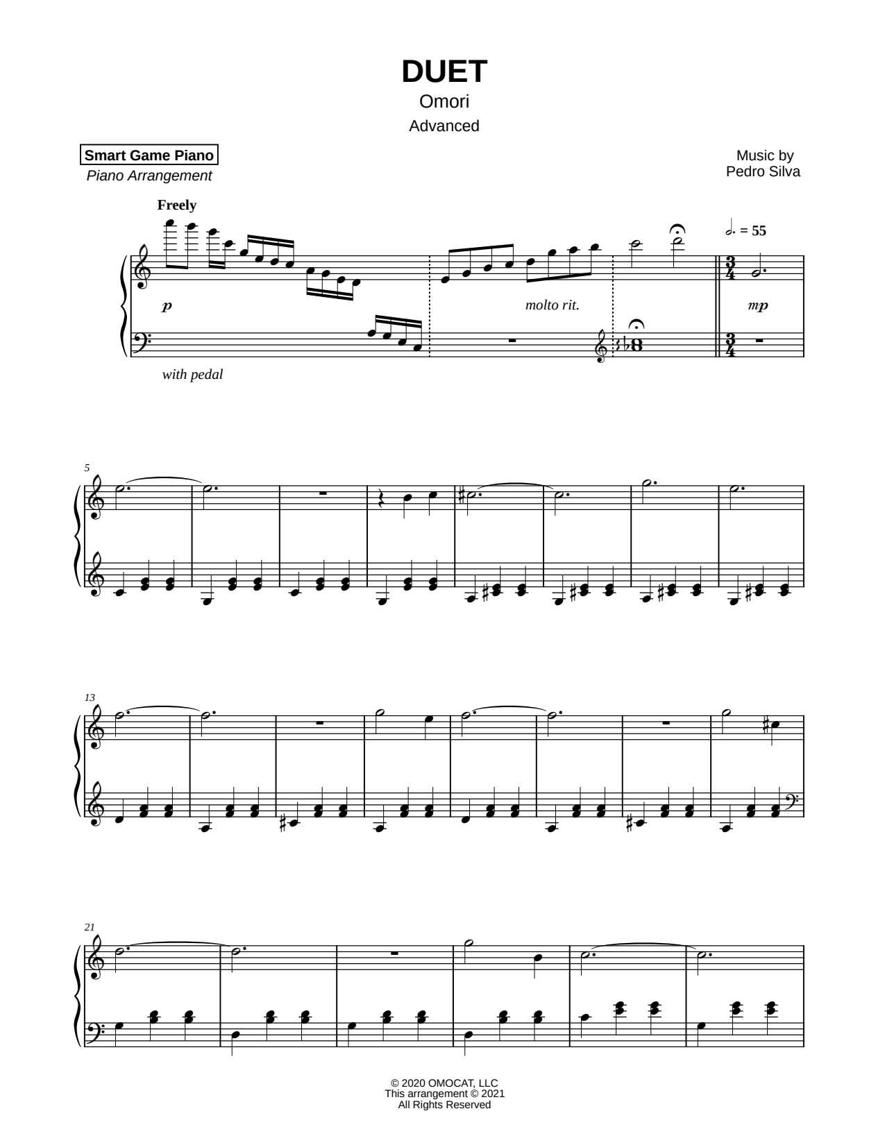 DUET [advanced] Sheet Music — Piano Solo