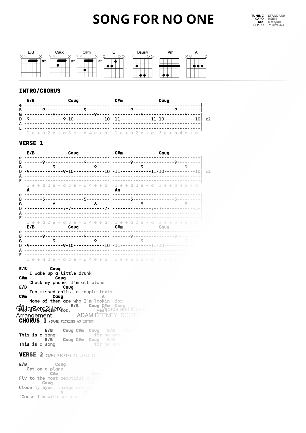 Song for No One