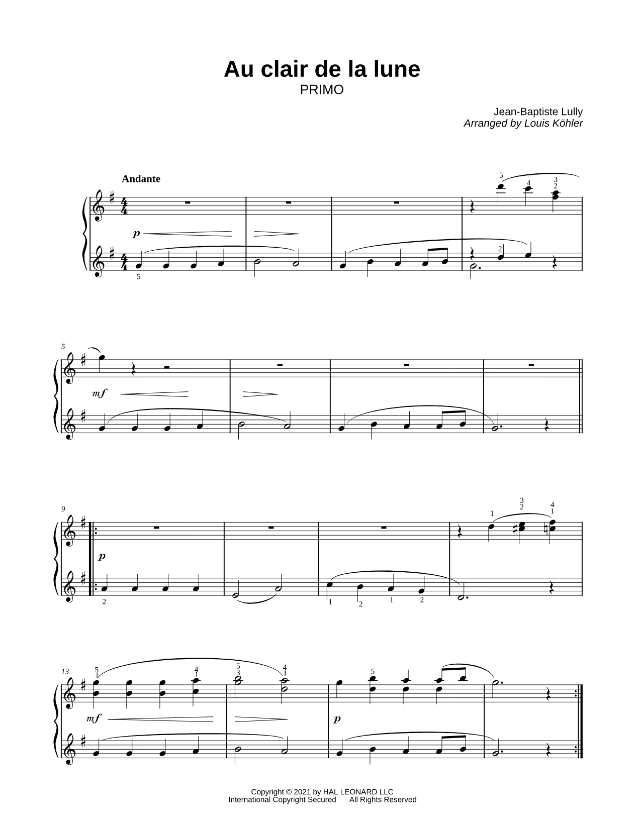 Au clair de la lune