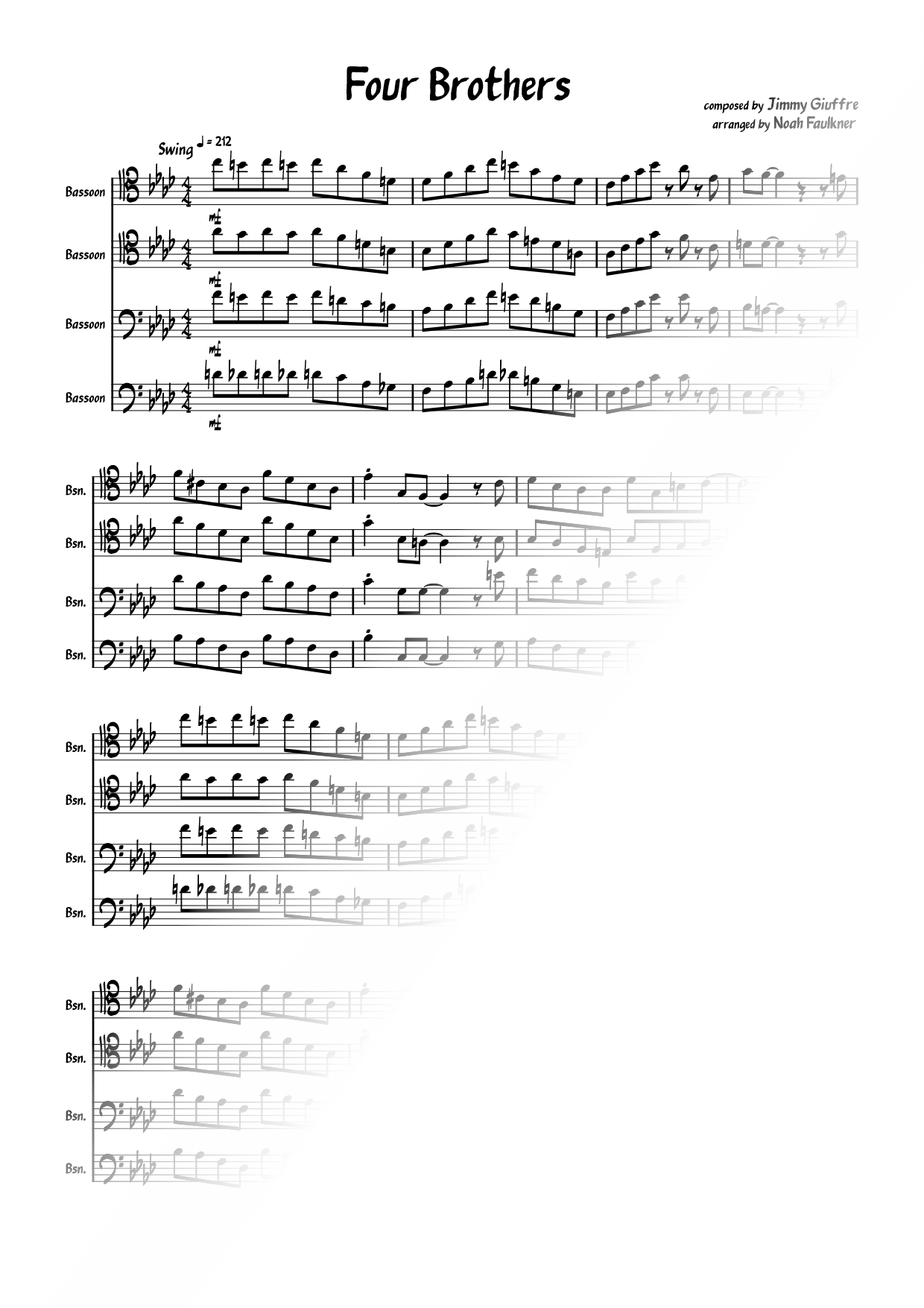 Four Brothers - Bassoon Quartet