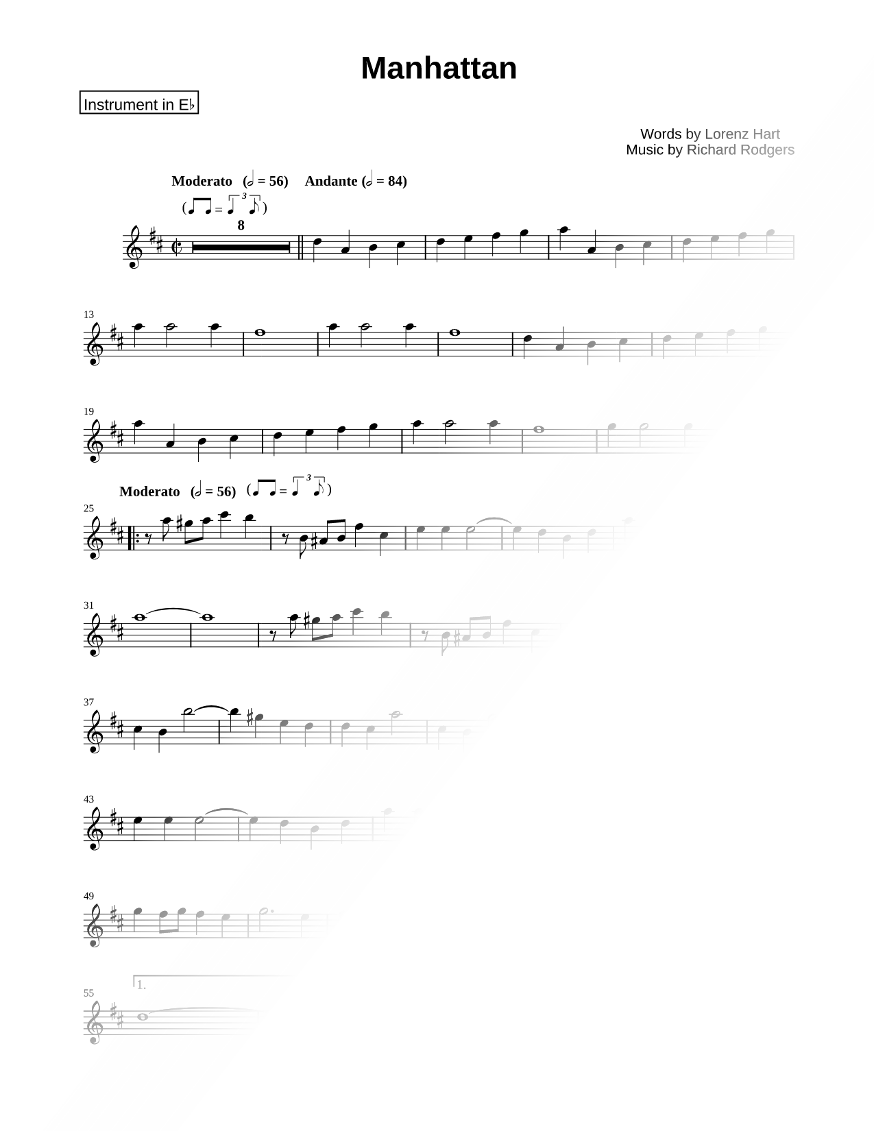 Manhattan - Eb Instrument