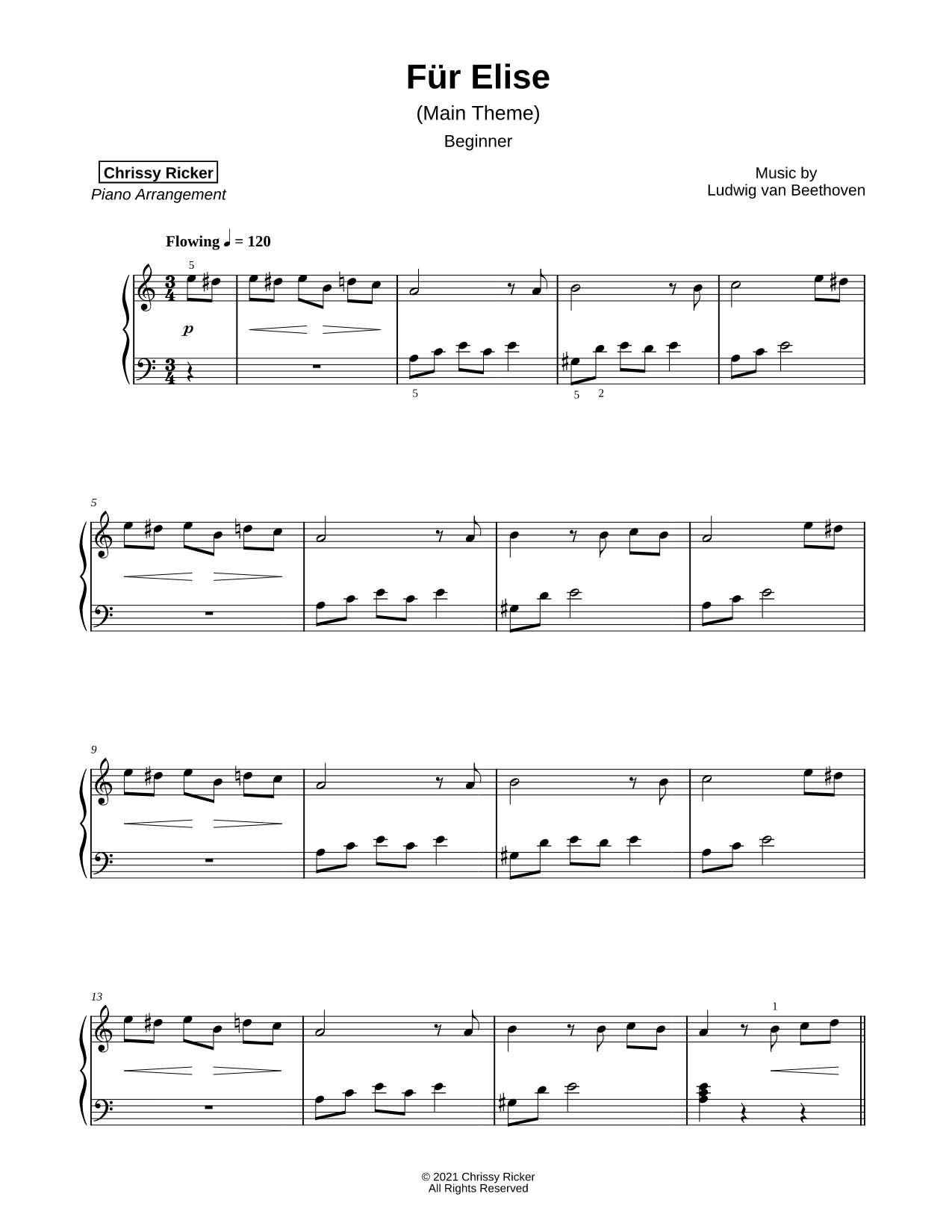 Für Elise (Main Theme) [beginner]