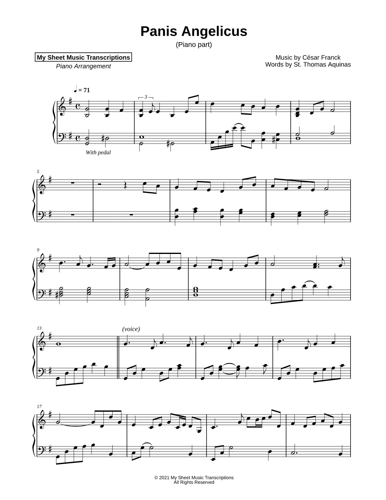 Panis Angelicus [piano part]