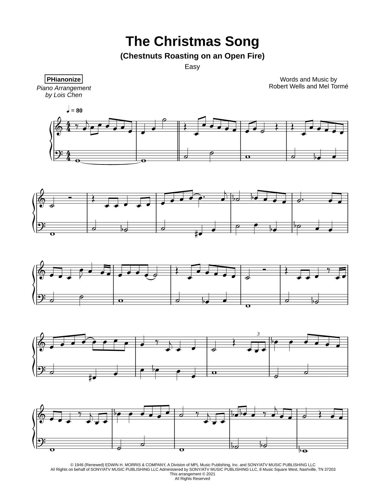 The Christmas Song (Chestnuts Roasting on an Open Fire) [easy]