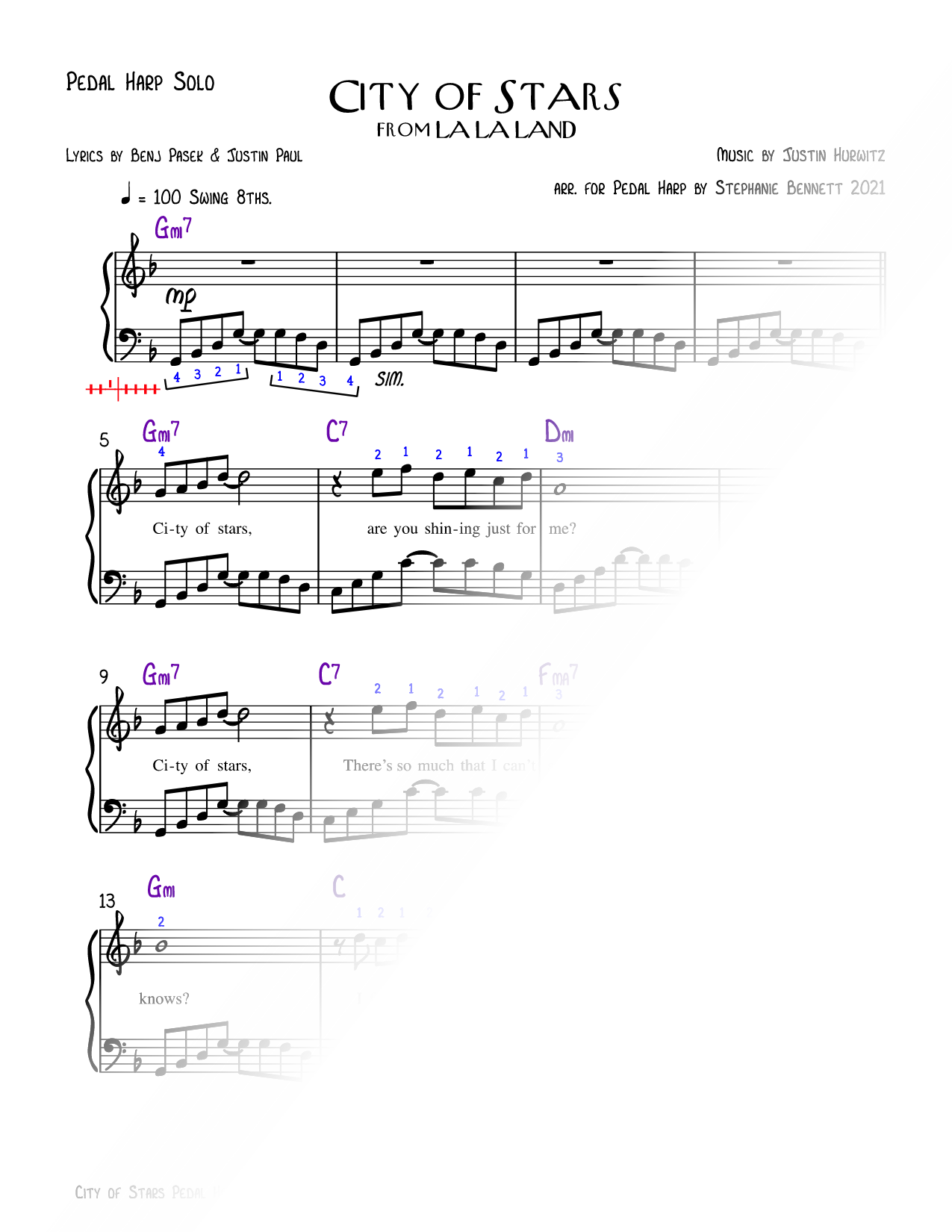 City of Stars [pedal harp]