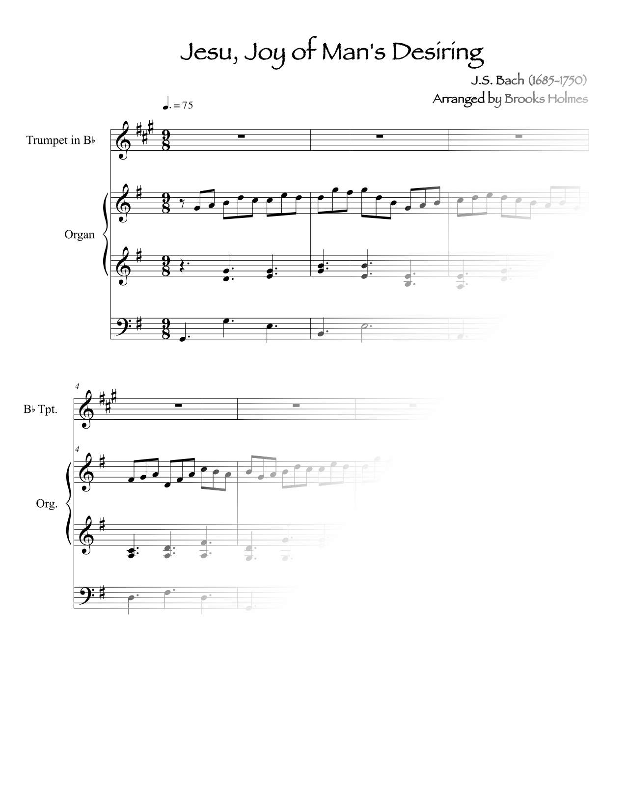 Jesu, Joy of Man's Desiring - Trumpet & Organ