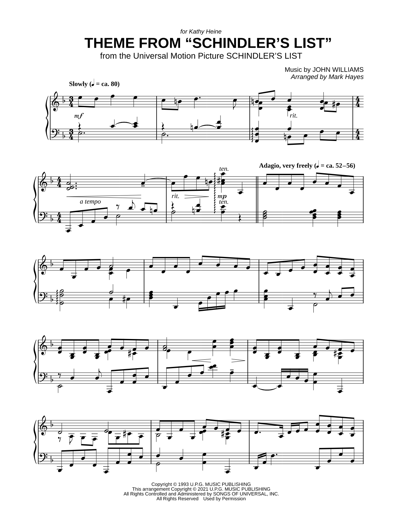 Theme from Schindler's List
