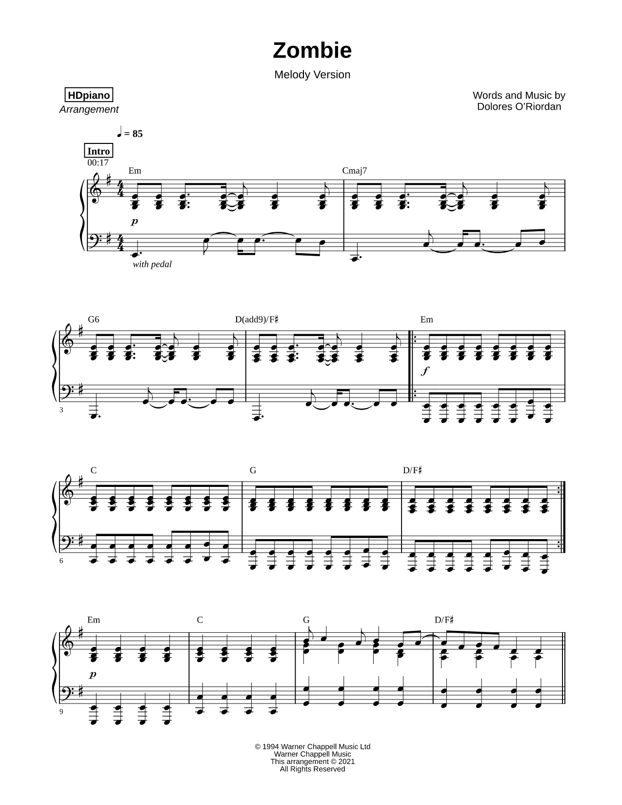 Zombie [melody version]