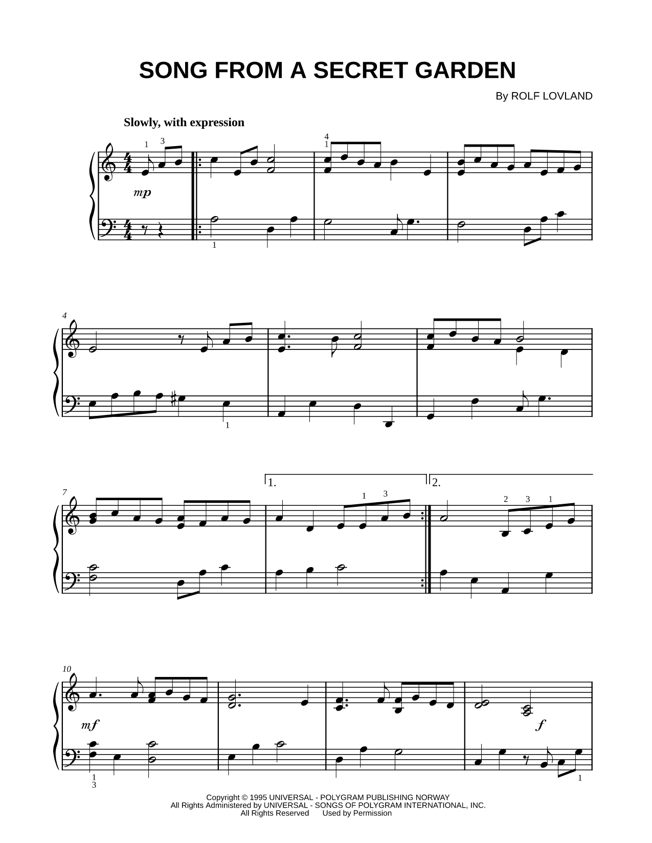 Song from a Secret Garden