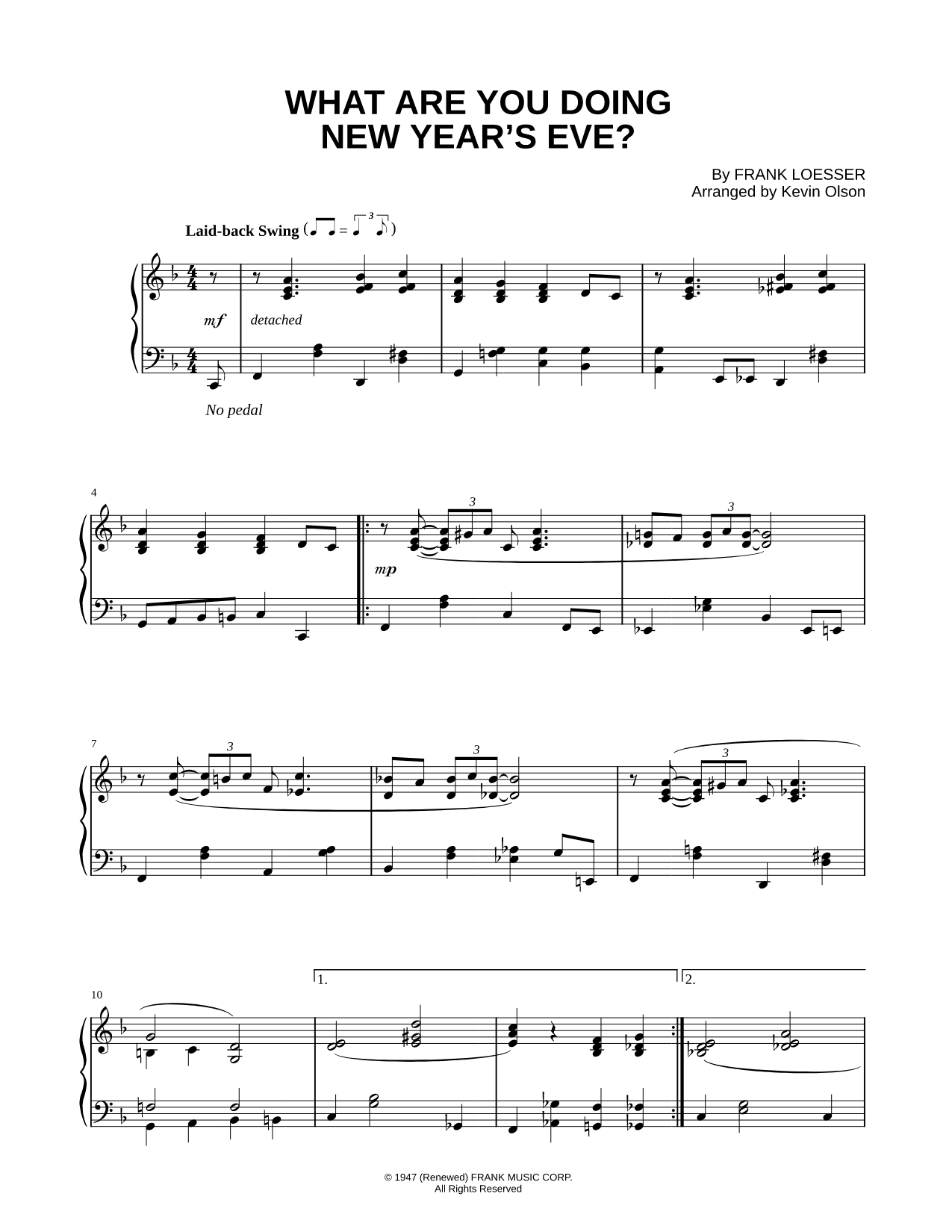 What Are You Doing New Year's Eve?