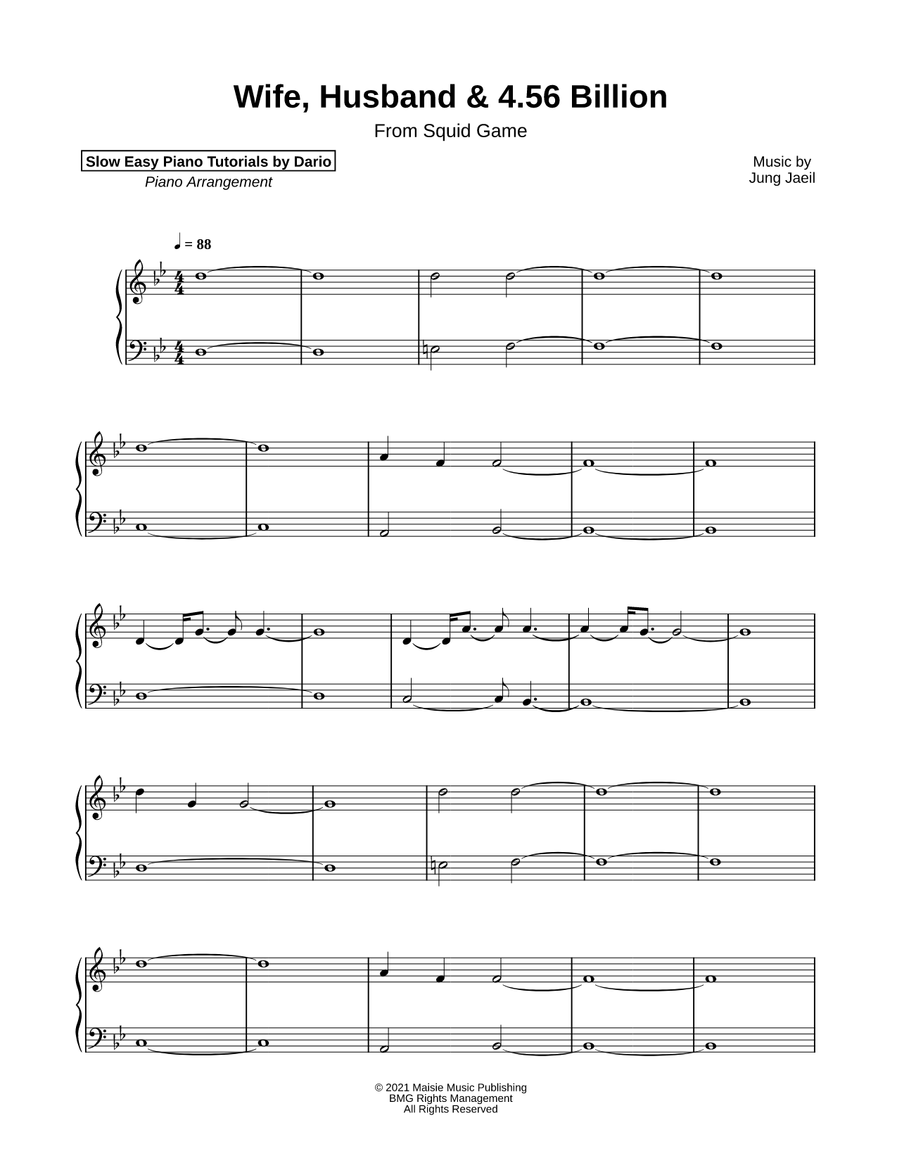Wife, Husband & 4.56 Billion [Slow Easy Piano Tutorial]
