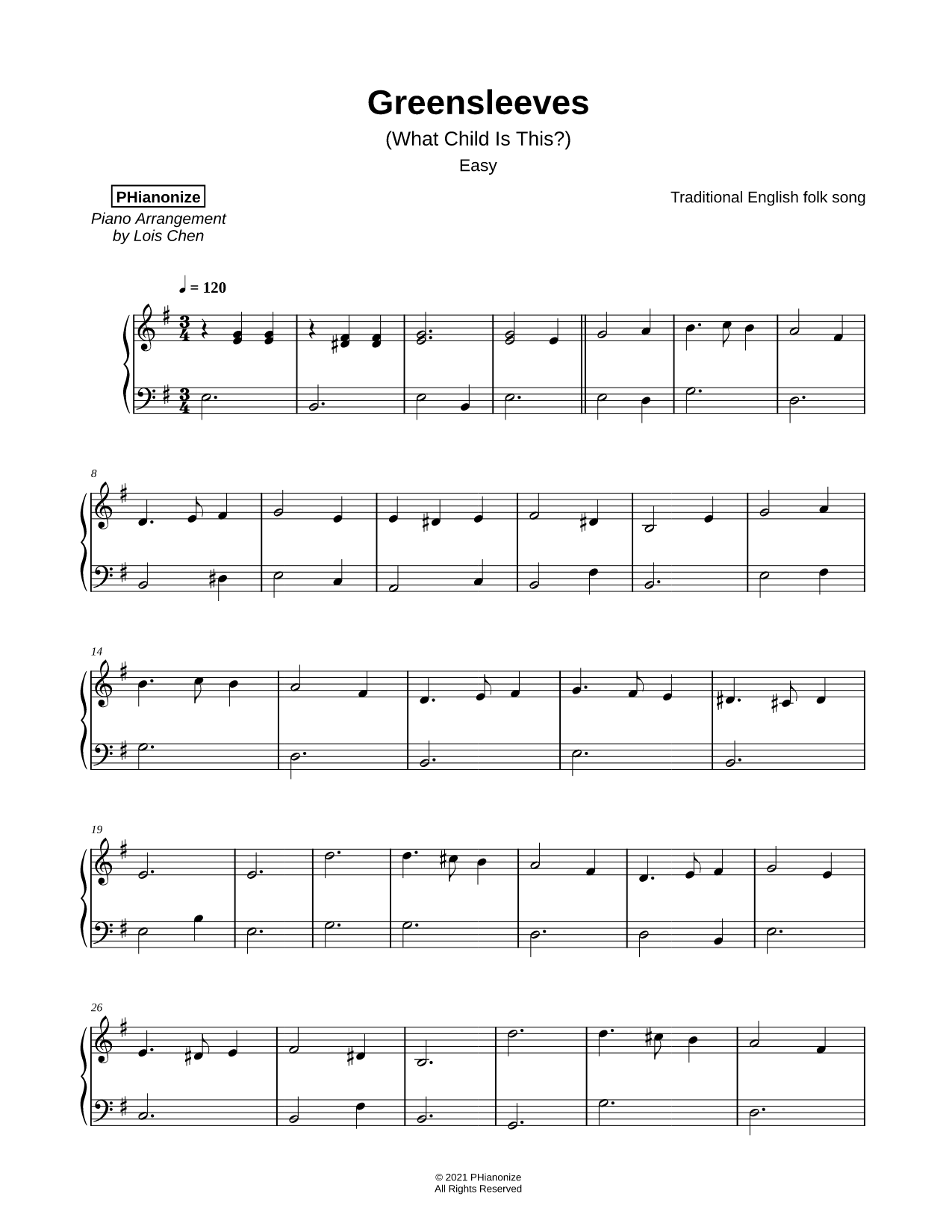 Greensleeves [easy]