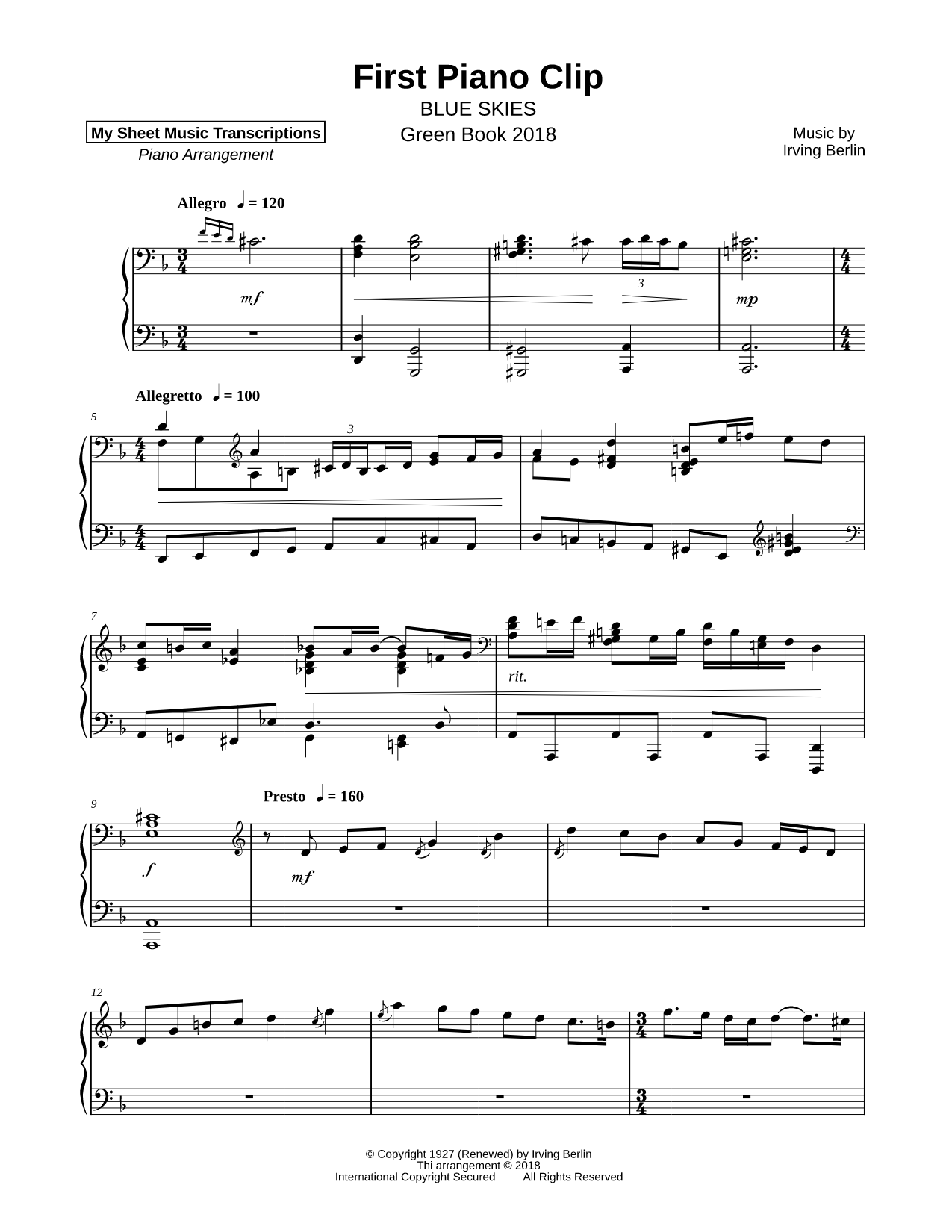 Blue Skies (The Don Shirley Trio)