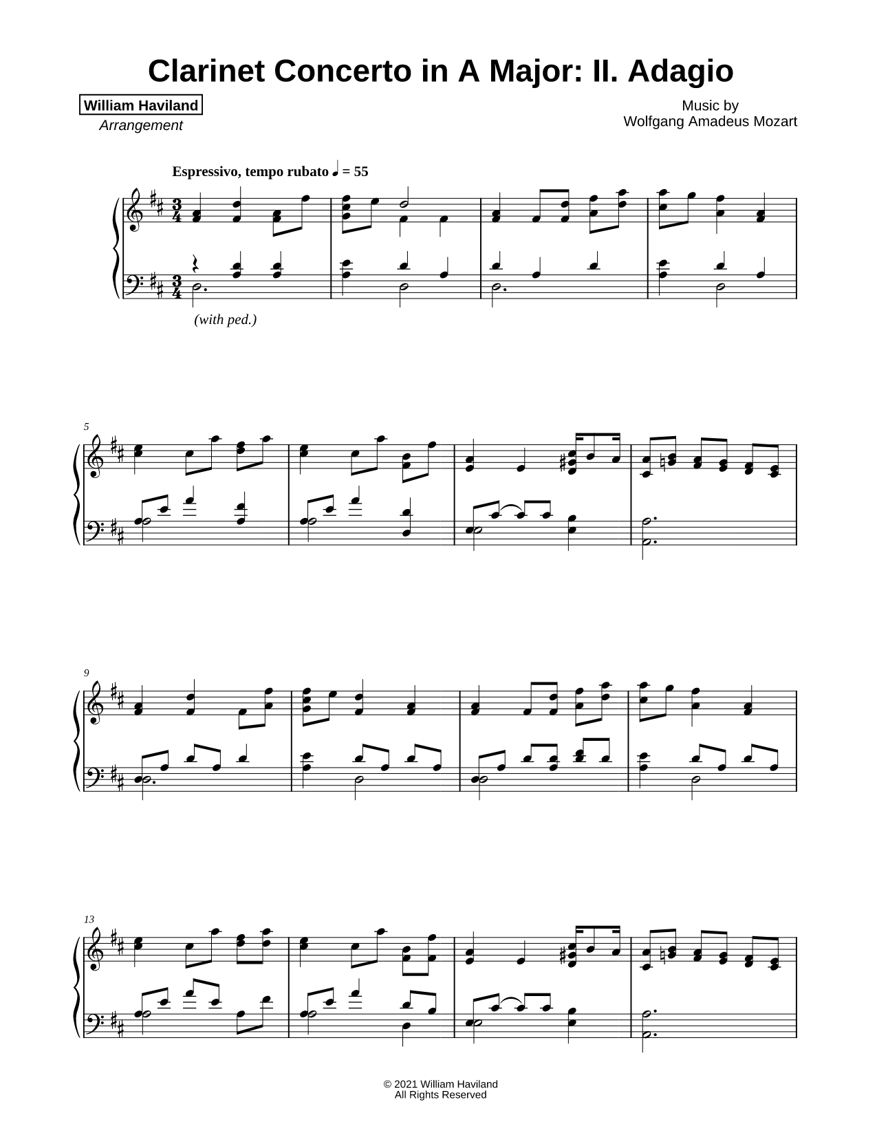 Clarinet Concerto in A Major, K. 622: II. Adagio