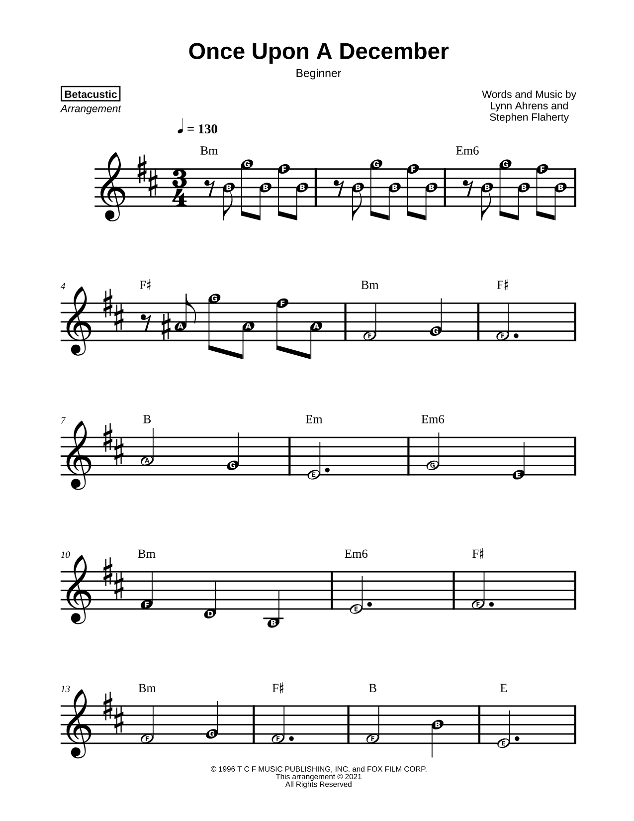 Once Upon a December [beginner]