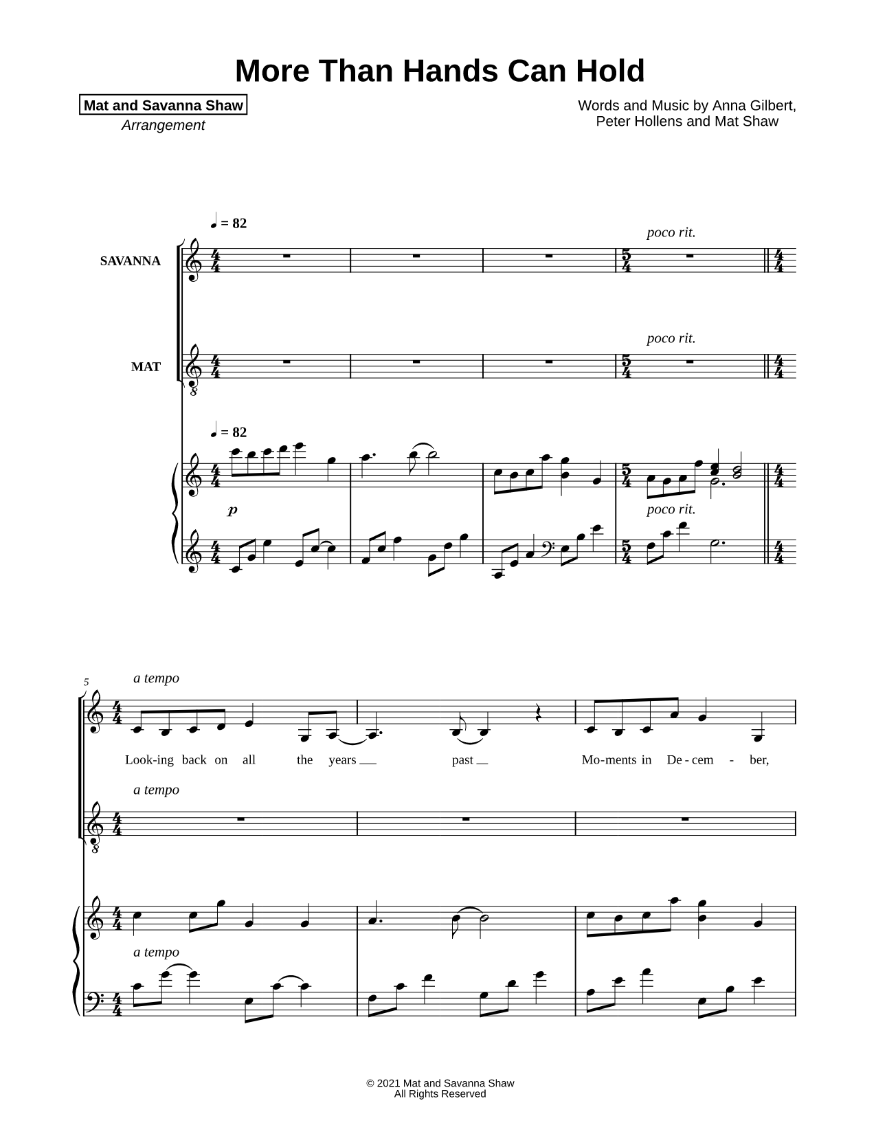 More Than Hands Can Hold [vocal duet]