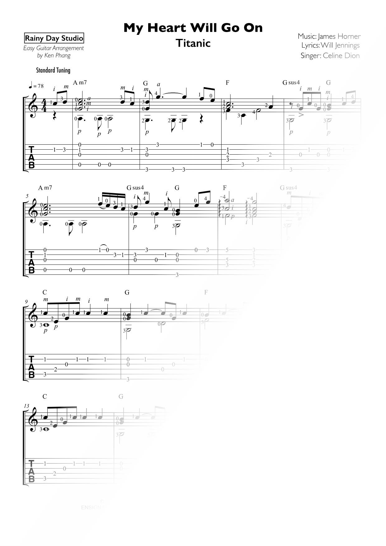 My Heart Will Go On [easy]