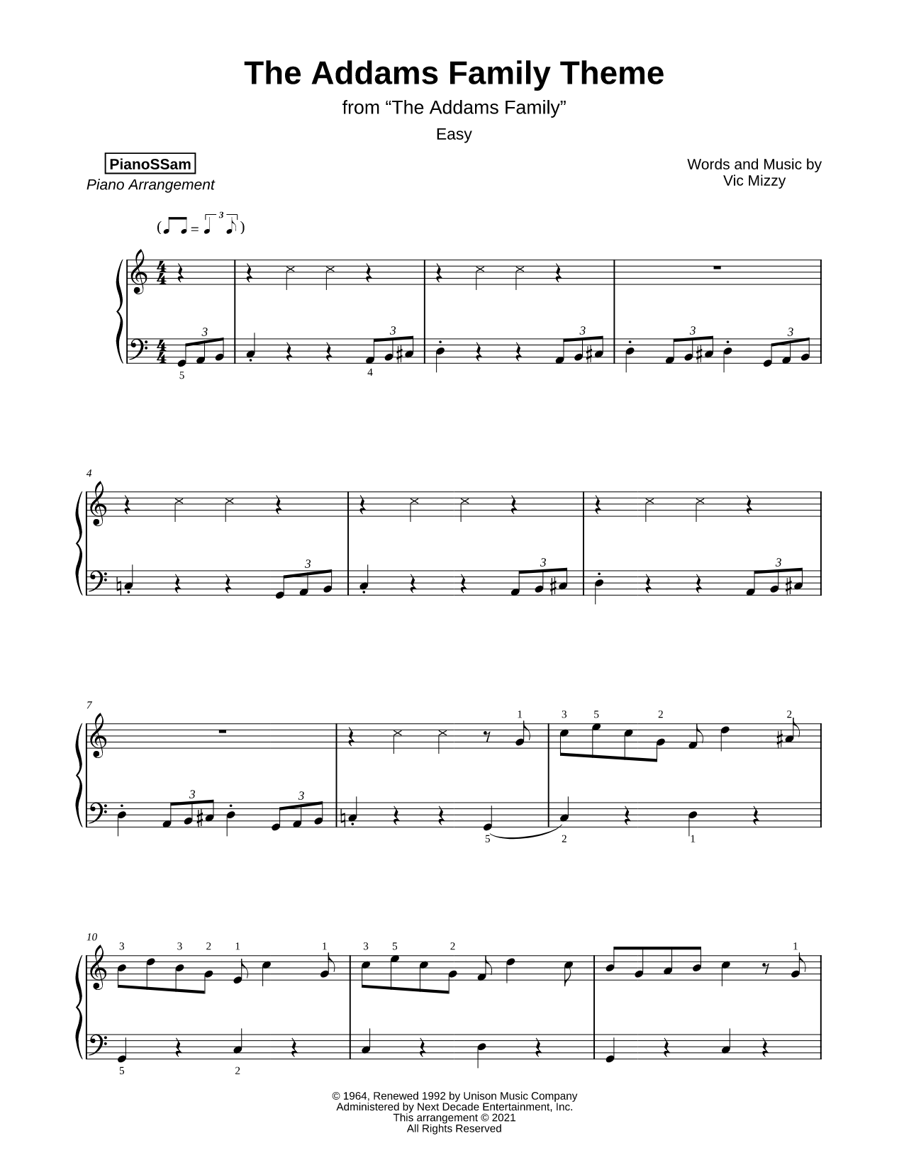 The Addams Family Theme [easy]