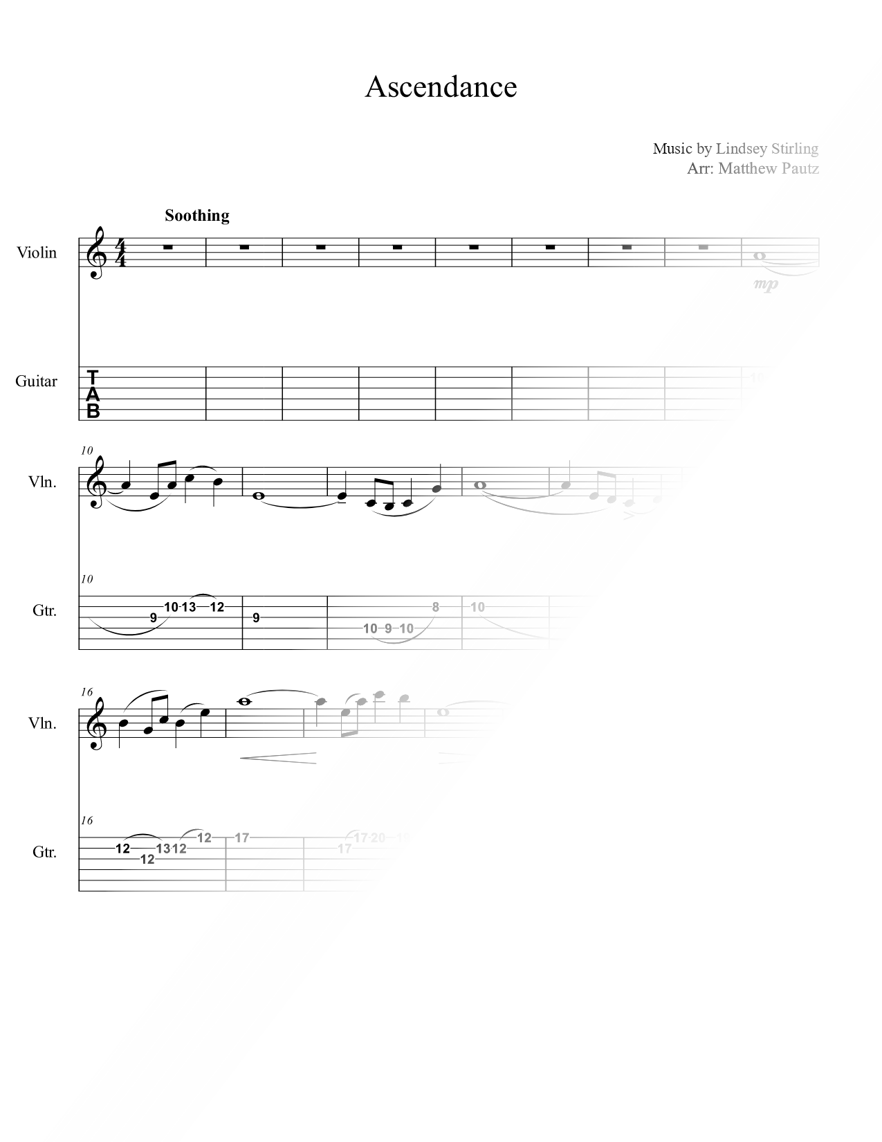 Ascendance - Violin & Guitar
