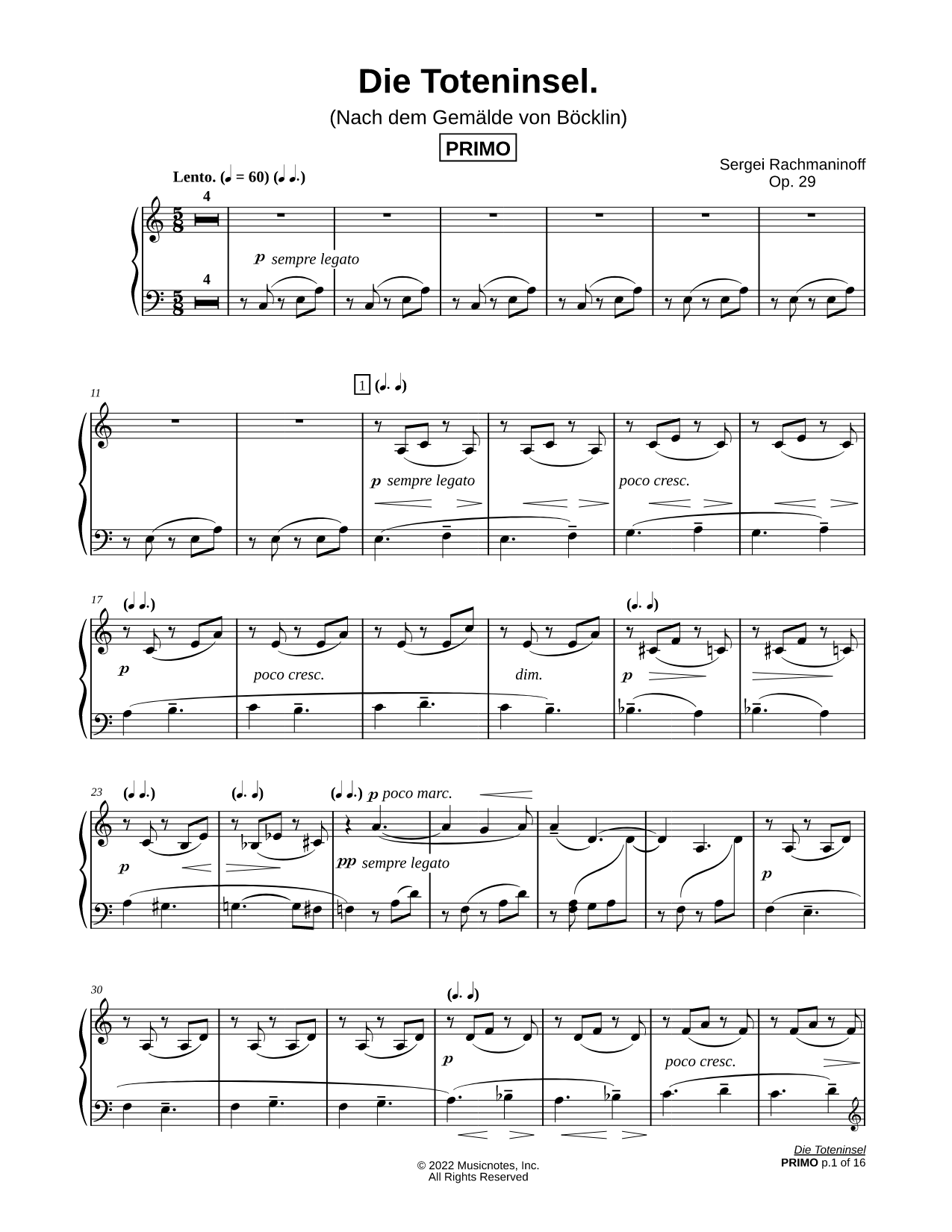 Die Toteninsel, Op. 29