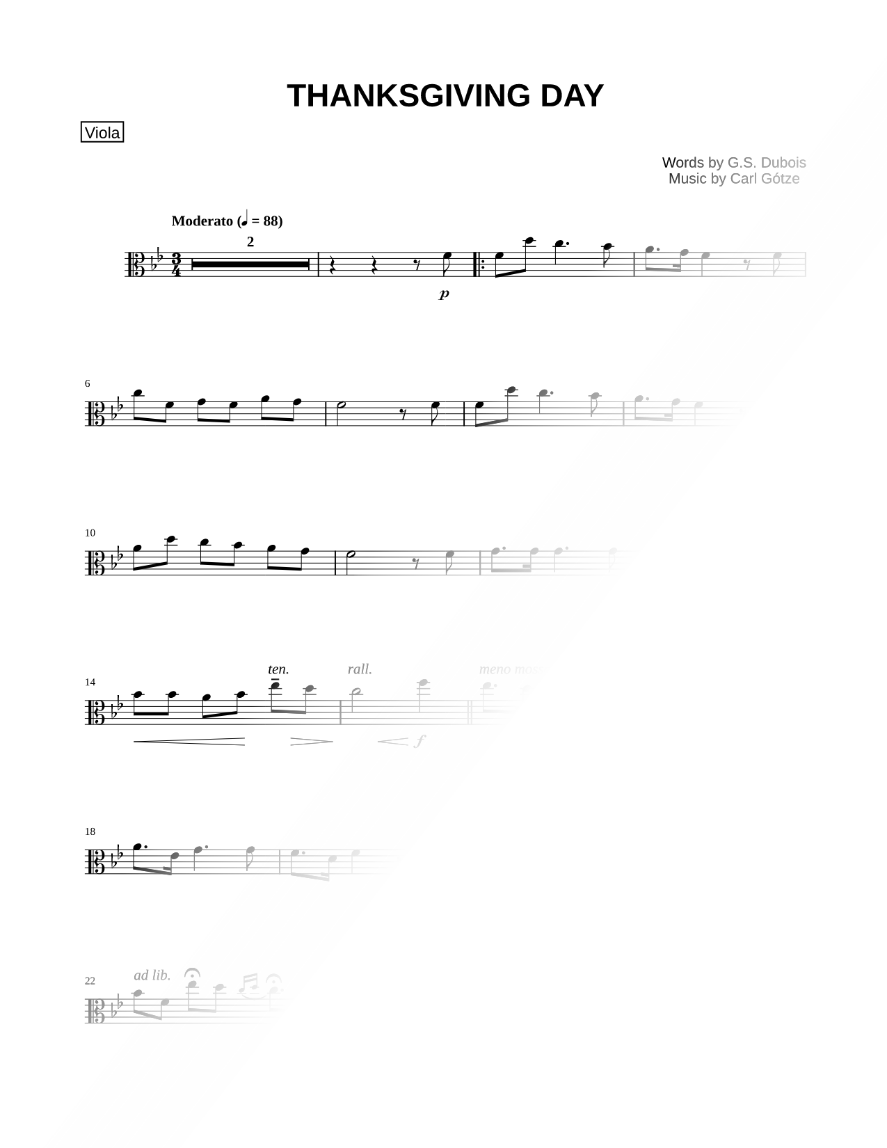 Thanksgiving Day - Viola