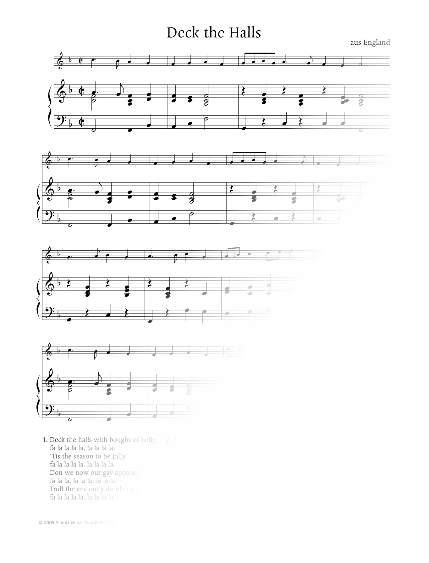 Deck the Halls - Recorder & Piano