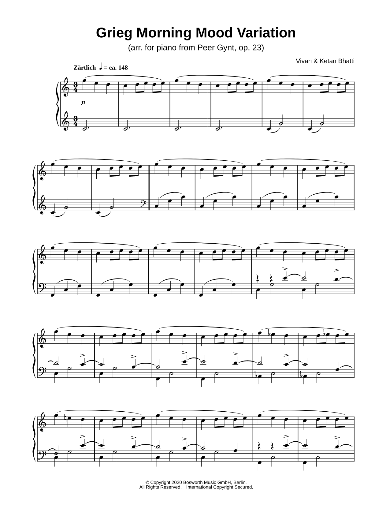 Grieg Morning Mood Variation