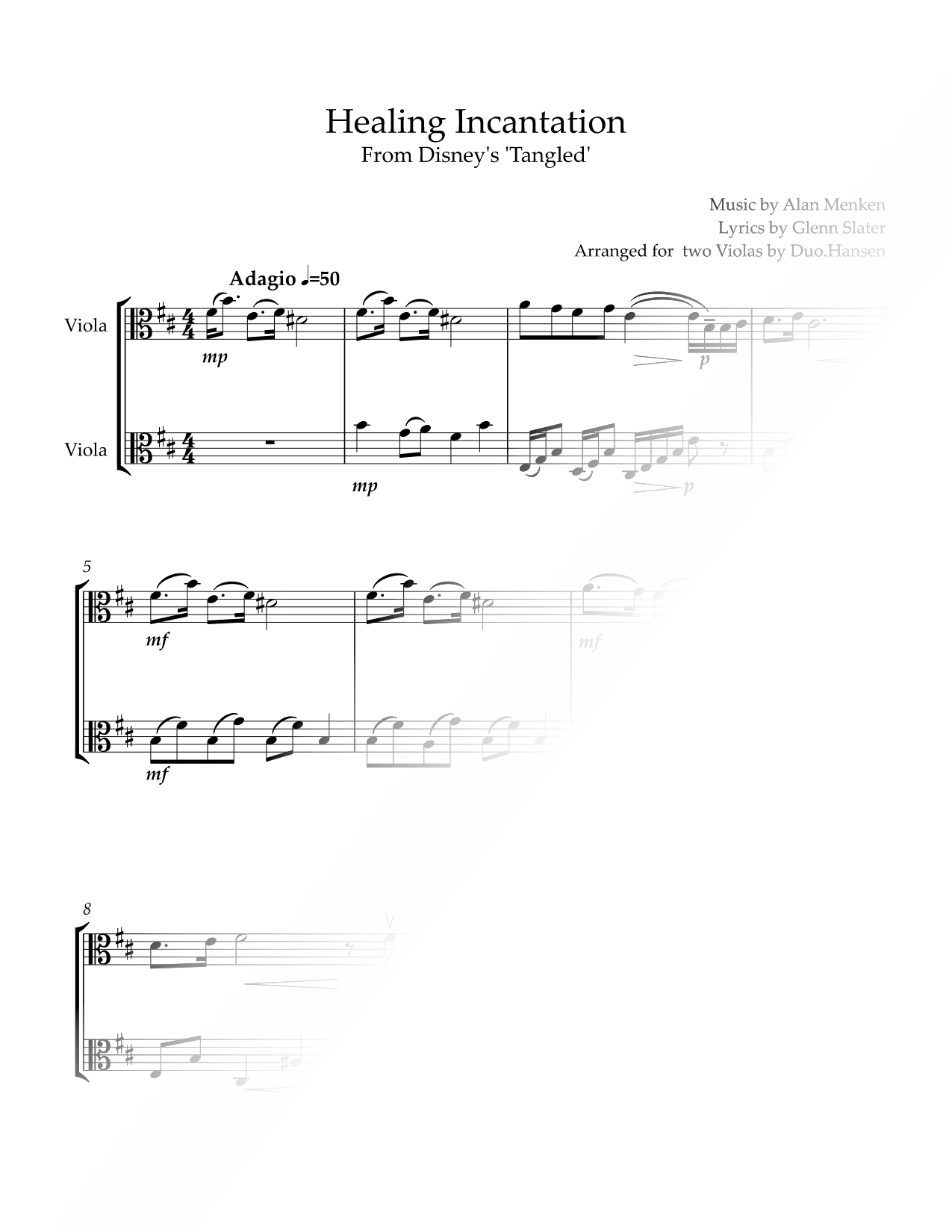 Healing Incantation - Viola Duet