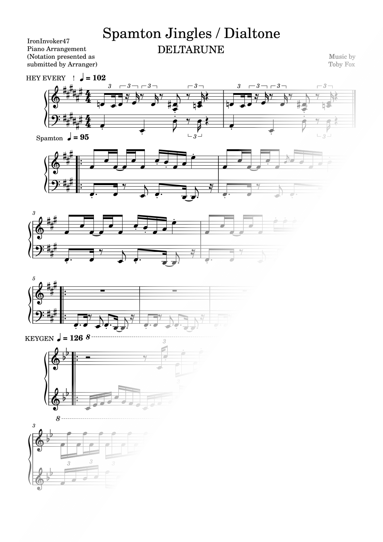 Spamton Jingles / Dialtone