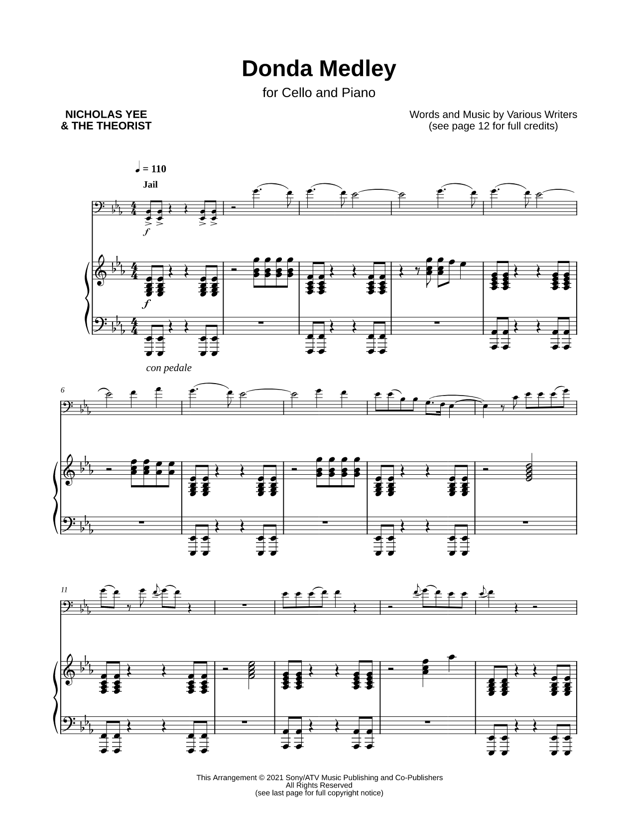 Donda Medley - Cello & Piano