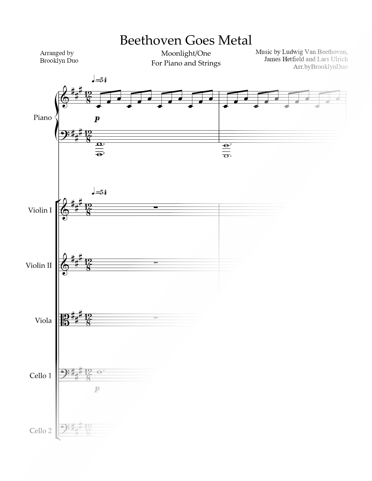 Beethoven Goes Metal - String Quintet & Piano