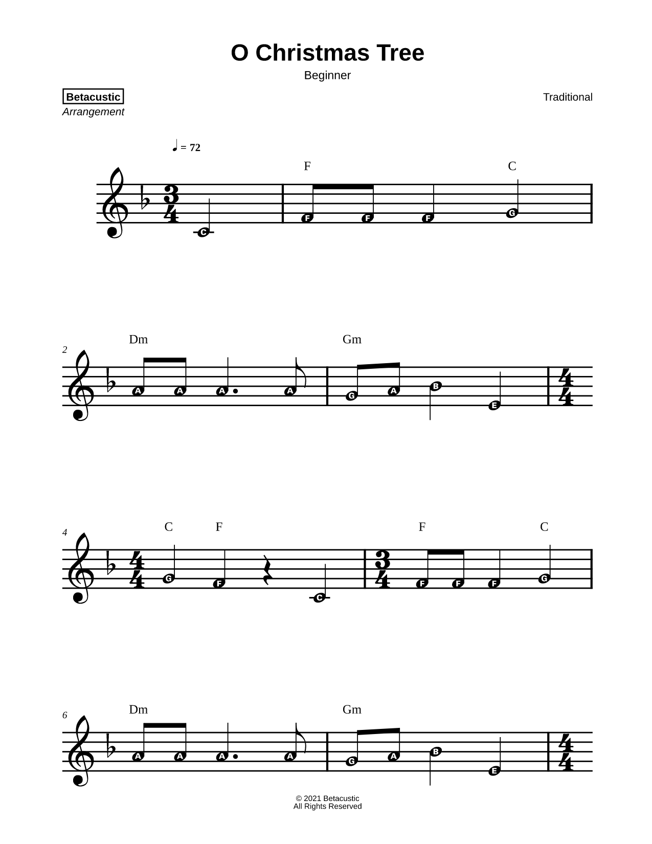 O Christmas Tree [beginner]