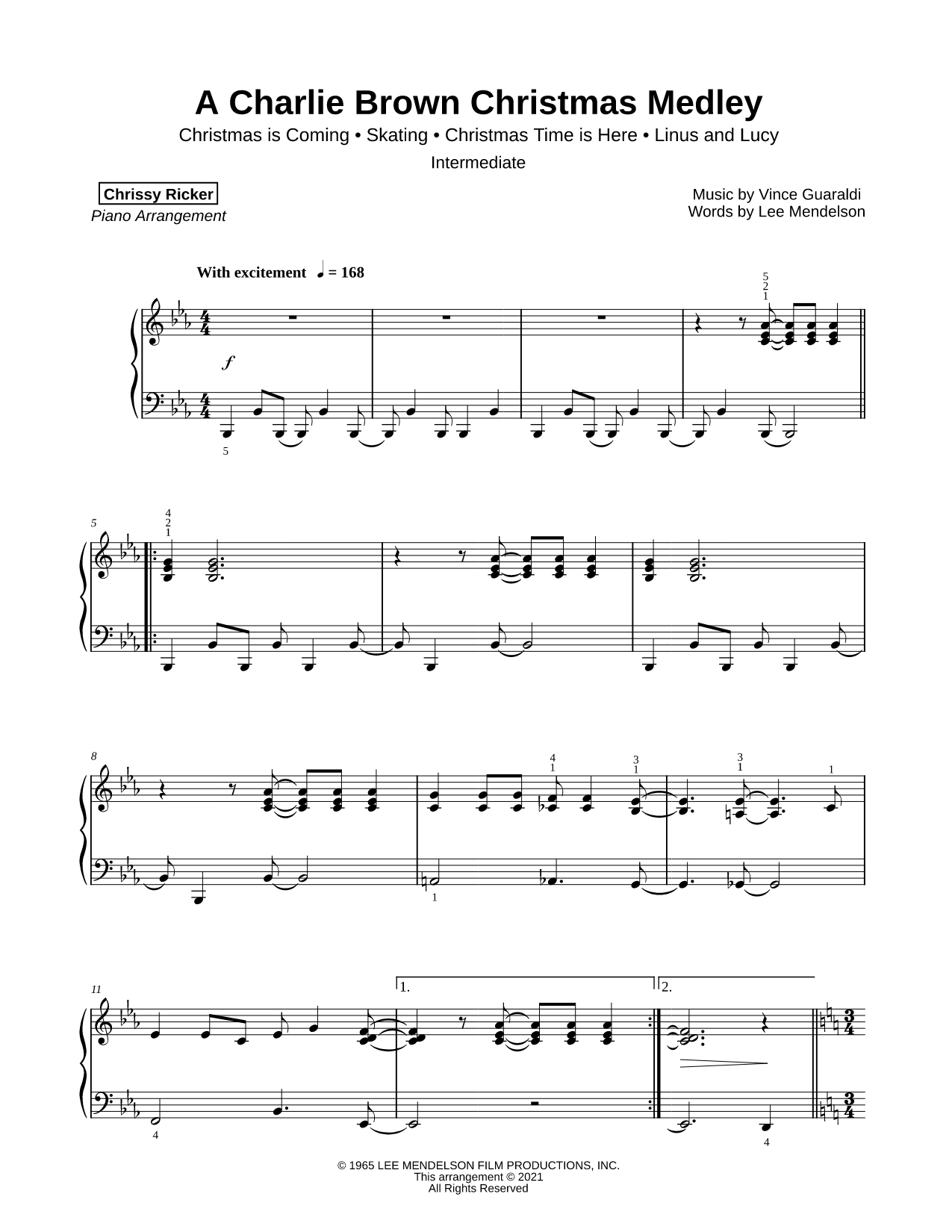 A Charlie Brown Christmas Medley [intermediate]