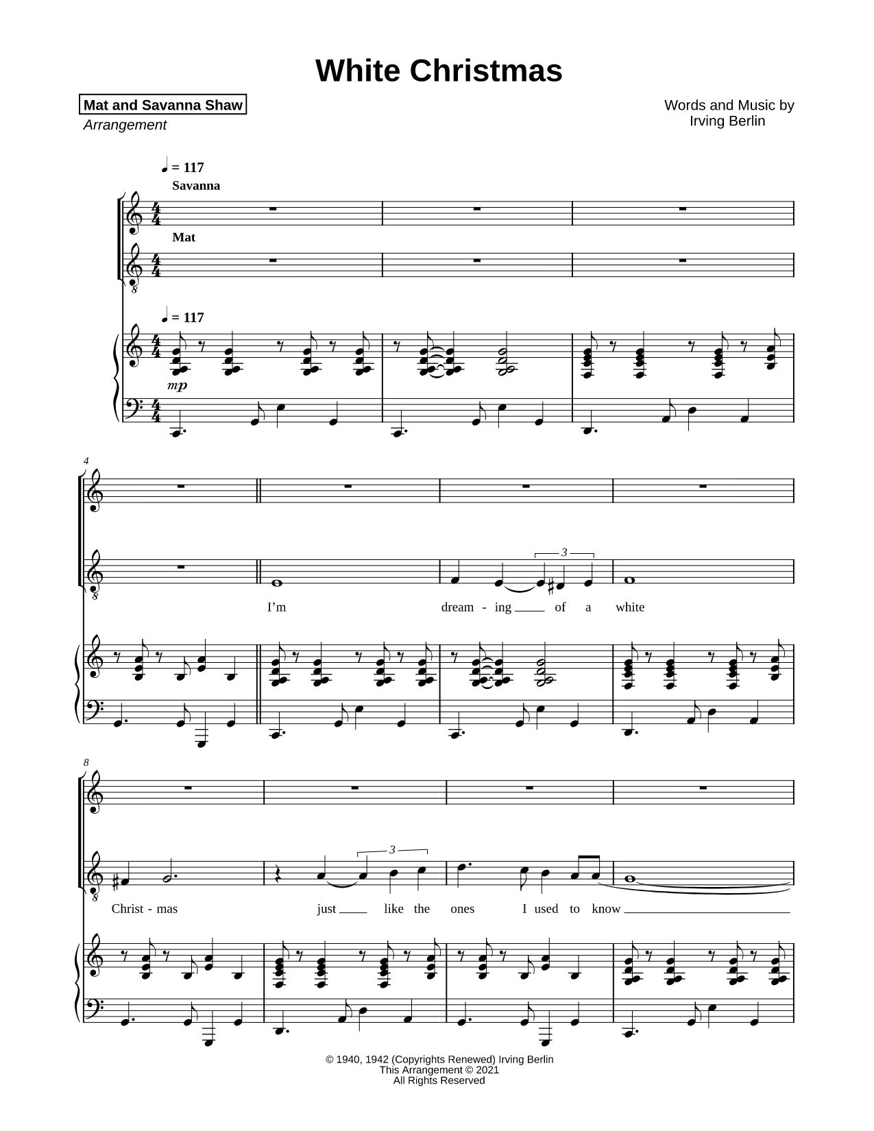 White Christmas [vocal duet]