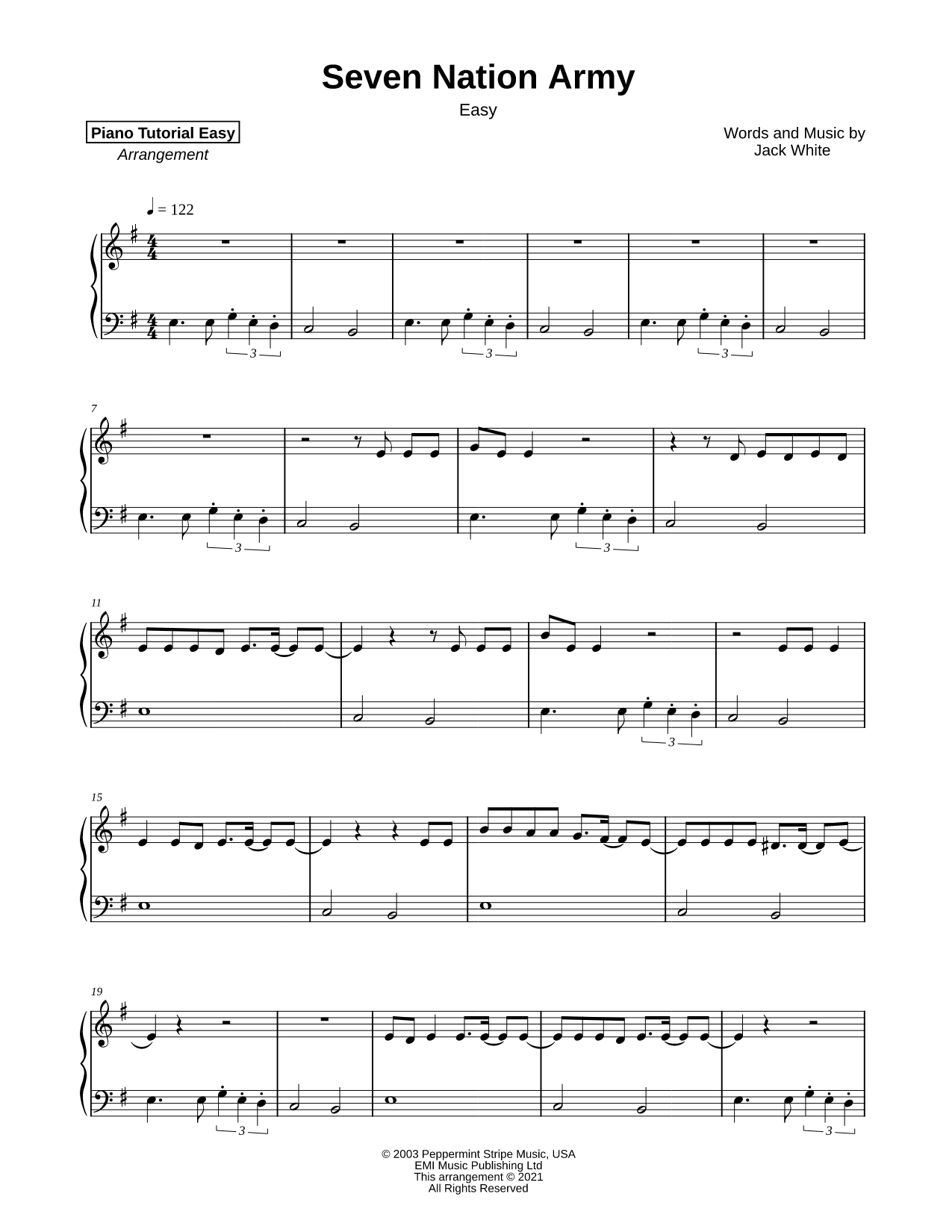 Seven Nation Army [easy]