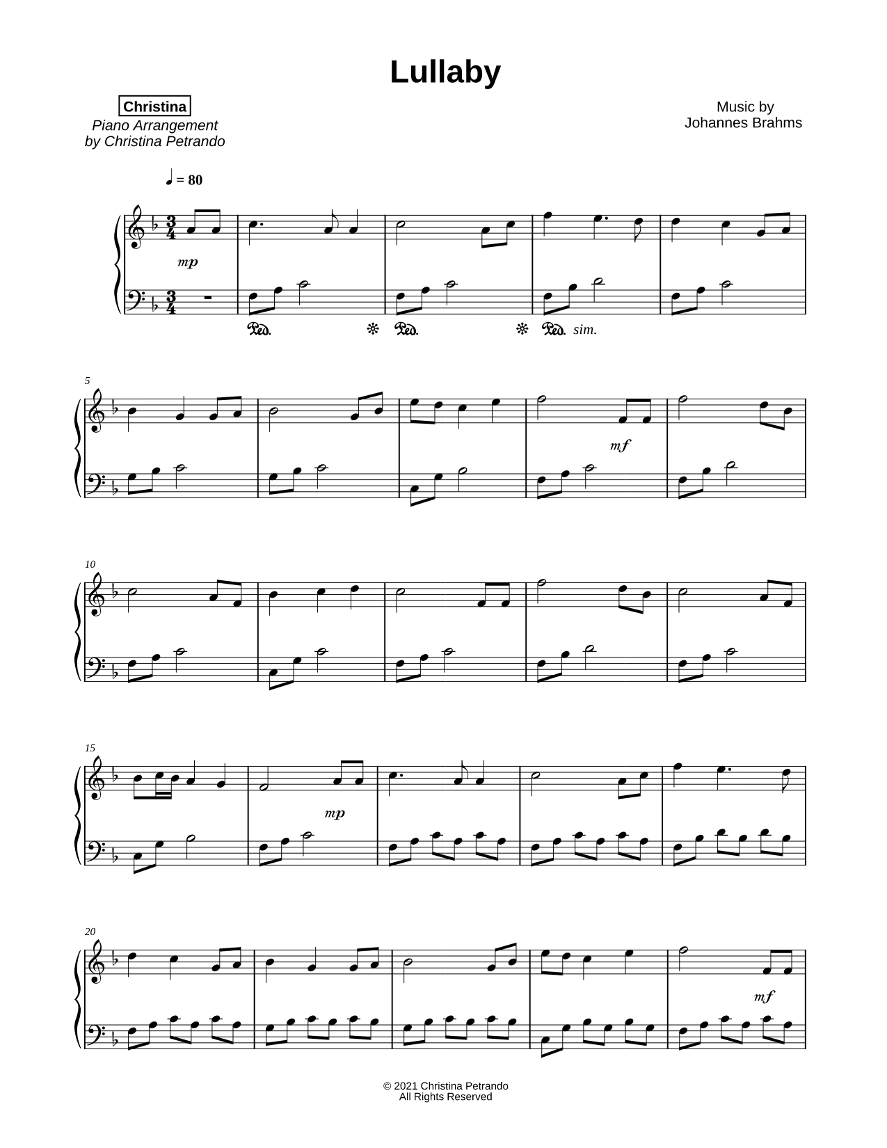 Lullaby (Wiegenlied); Op. 49, No. 4