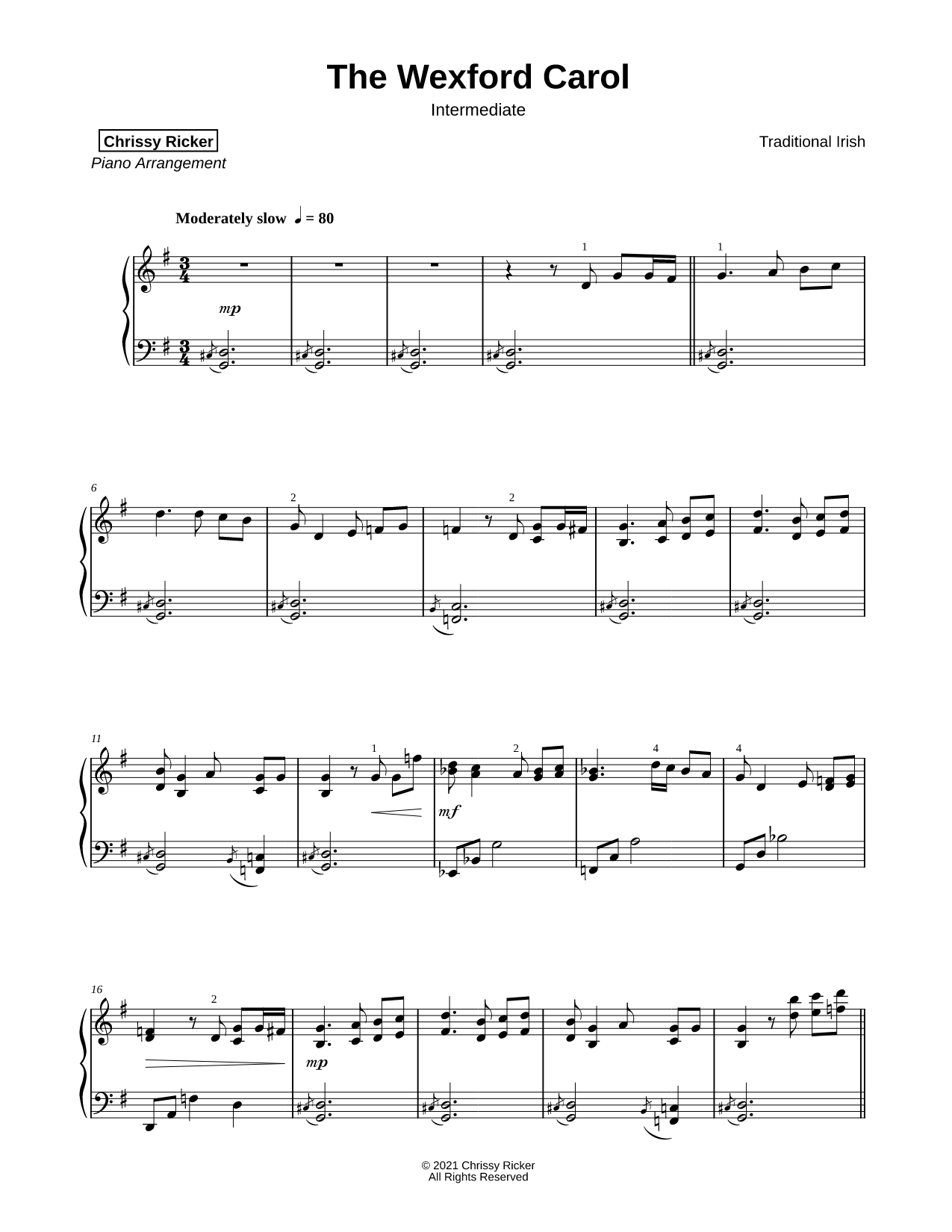 Wexford Carol [intermediate]
