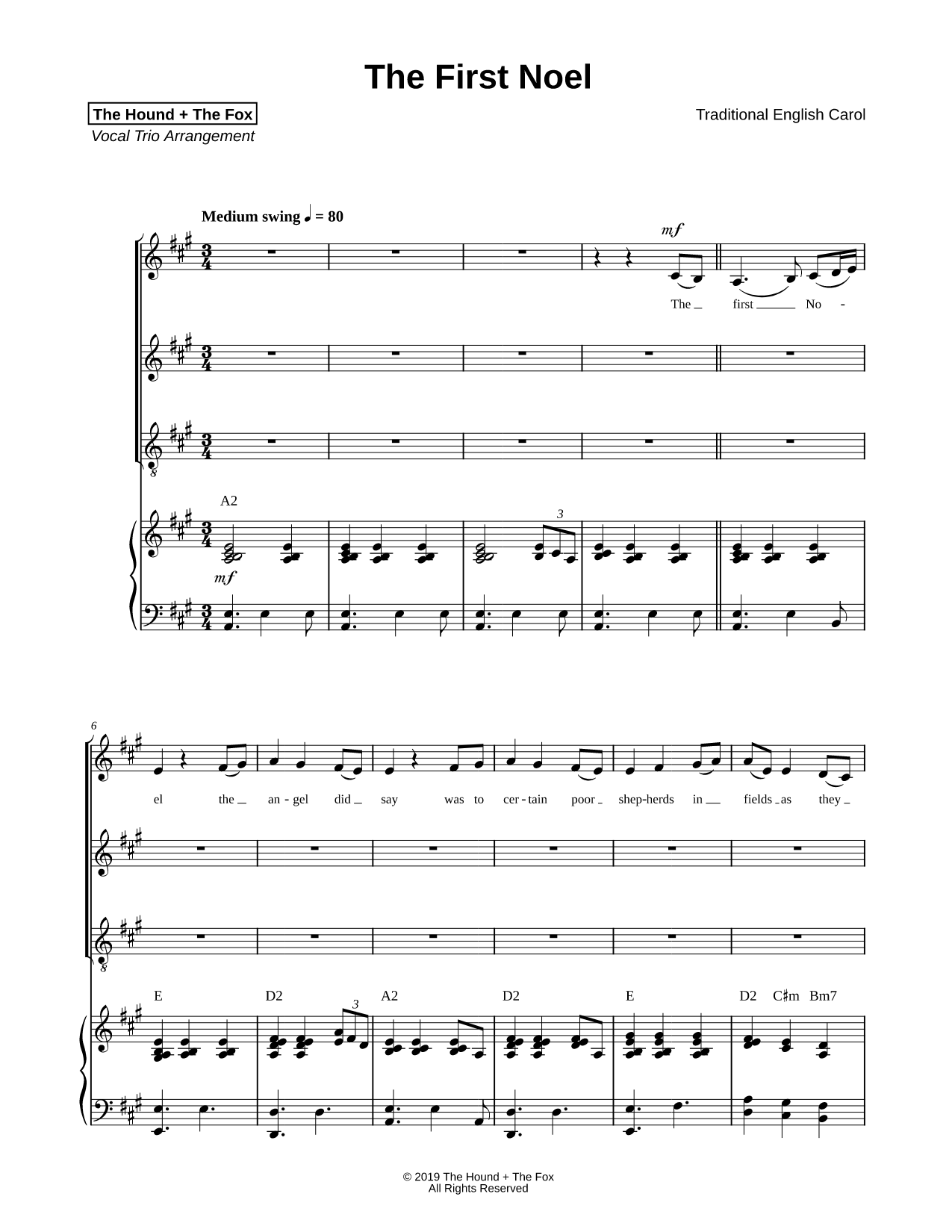 The First Noel [vocal trio]
