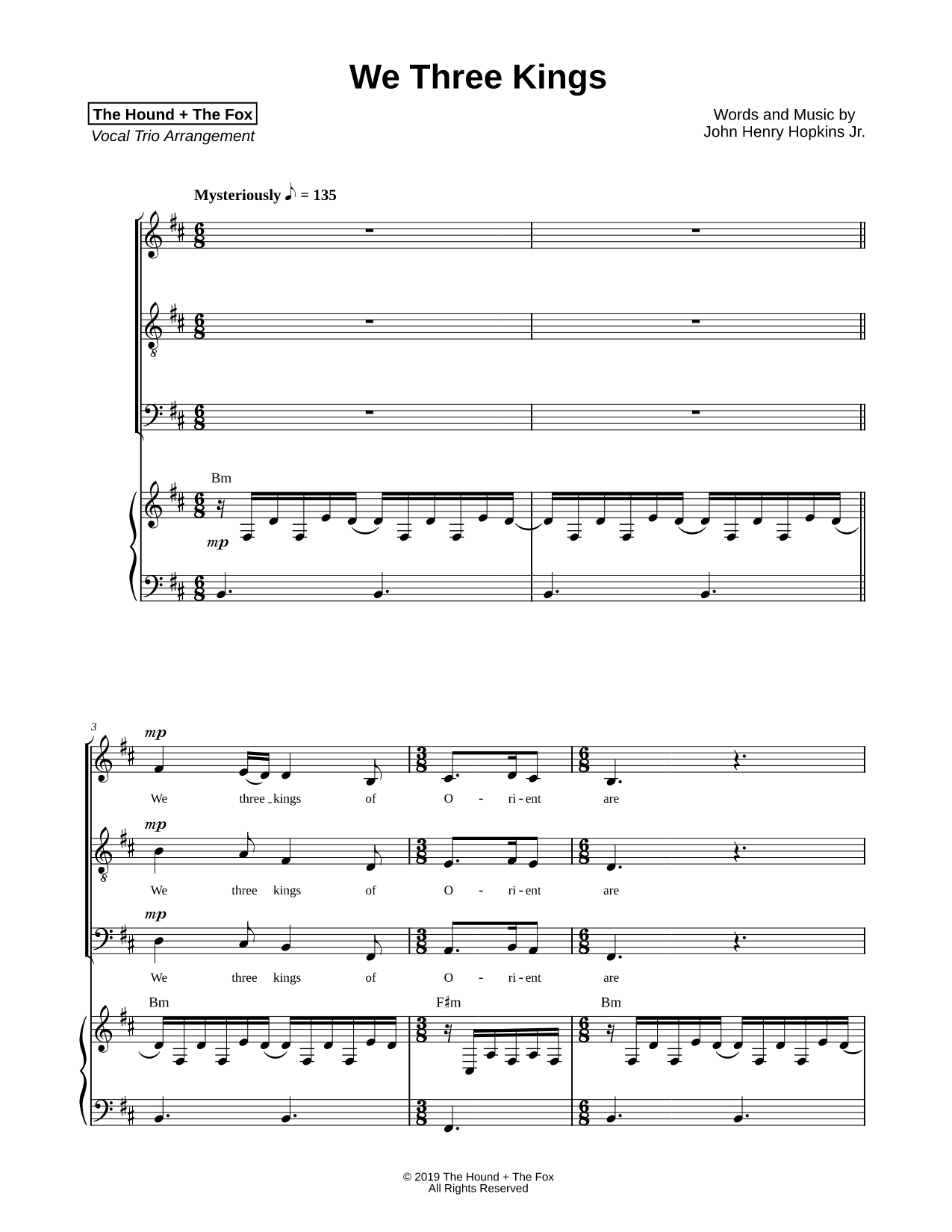 We Three Kings [vocal trio]